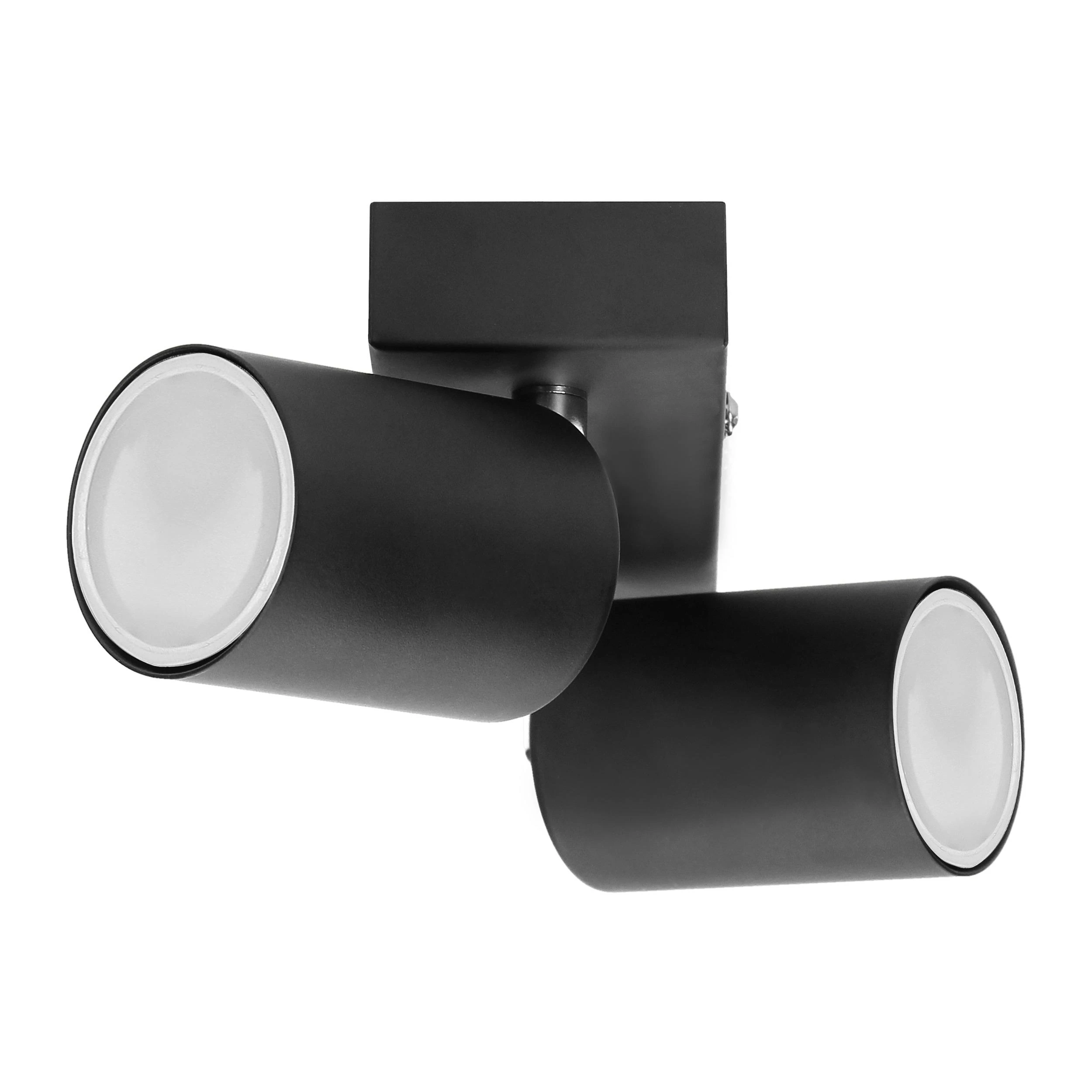 Sieninis šviestuvas Orno DOA SP 2, sieninis-lubinis šviestuvas, GU10, maks. 2x7W, IP20, juodas