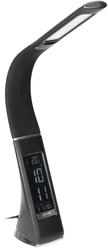Orno DOLOMIT LED 5W, stalinė lempa su žadintuvu, 300lm, 4000K, juoda