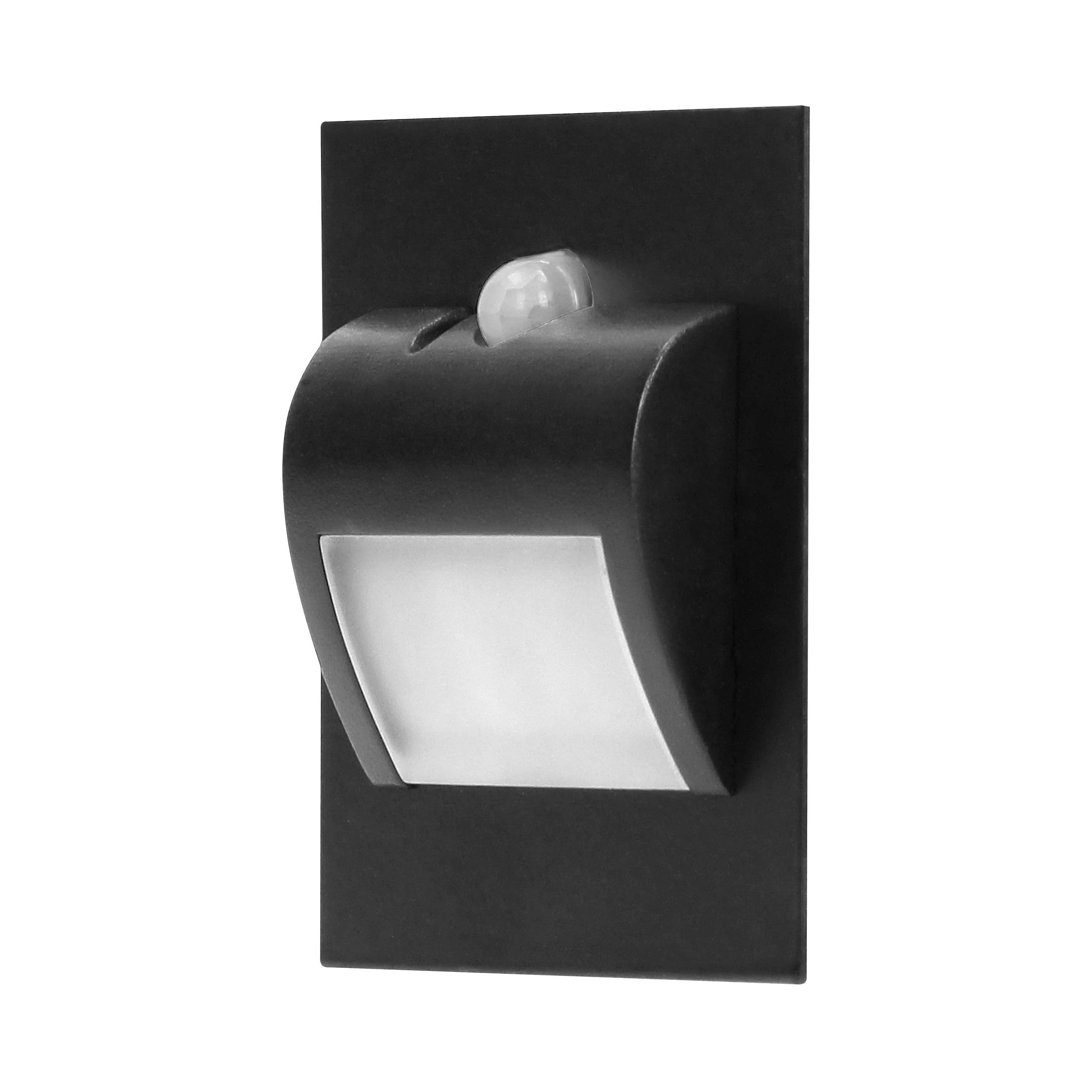 Orno DRACO LED NEW 1.5W, įleidžiamas laiptų šviestuvas, 12VDC, 30lm, 4000K, juodas, su judesio ir prieblandos jutikliu