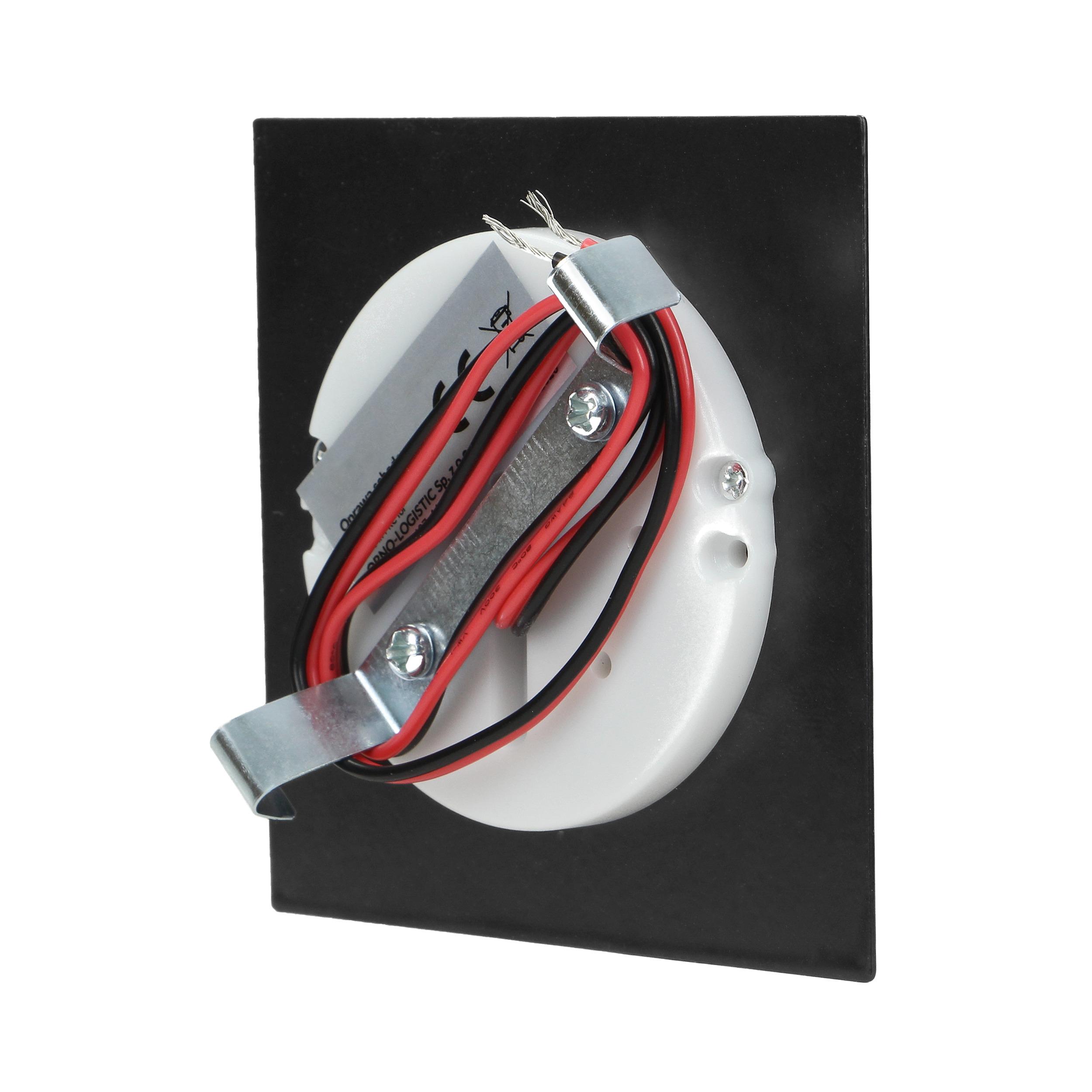 Orno DRACO LED NEW 1.5W, įleidžiamas laiptų šviestuvas, 12VDC, 30lm, 4000K, juodas, inovatyvus tvirtinimo būdas