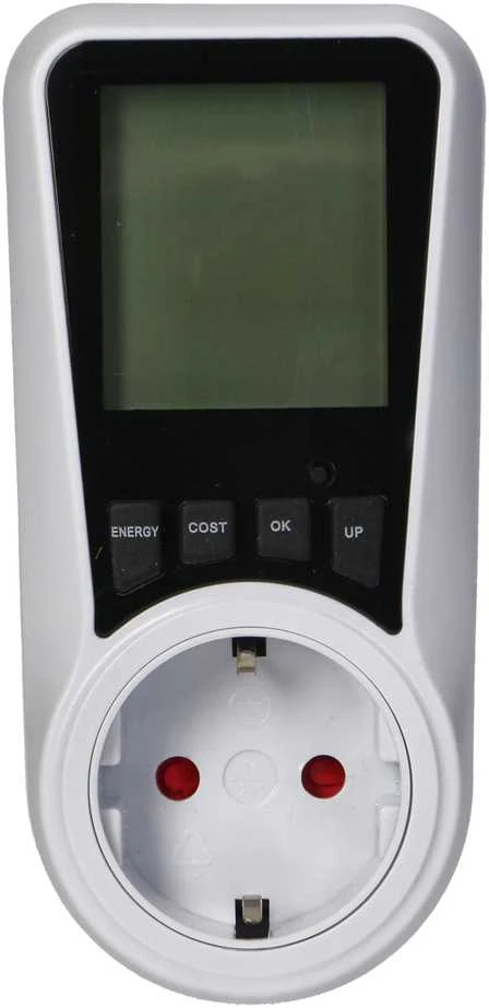 Orno Dwutaryfowy Dviejų tarifų vatmetras, energijos skaičiuoklė su LCD ekranu, 2 atskiri tarifai, vidinė baterija, 16A 230V, „Schuko“ versija