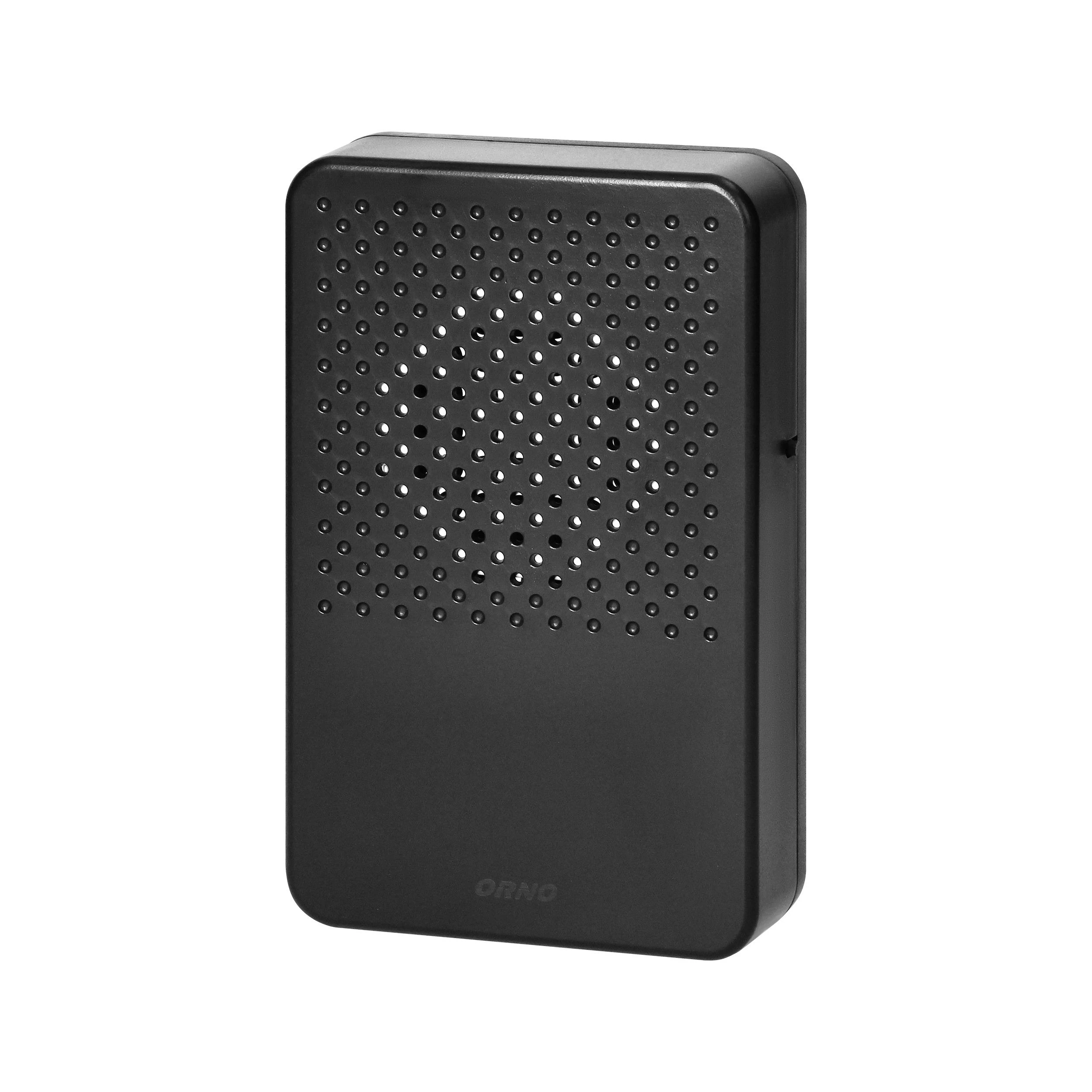 Orno Dzwonek Vieno tono laidinis elektroninis durų skambutis LARK MAXI AC, 230V, juodas