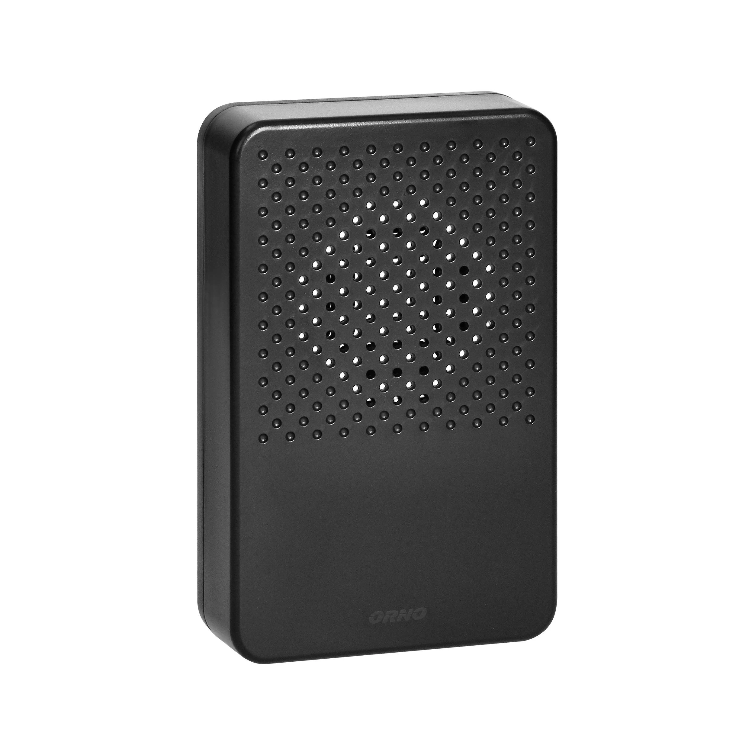 Orno Dzwonek Vieno tono laidinis elektroninis durų skambutis LARK MAXI AC, 230V, juodas