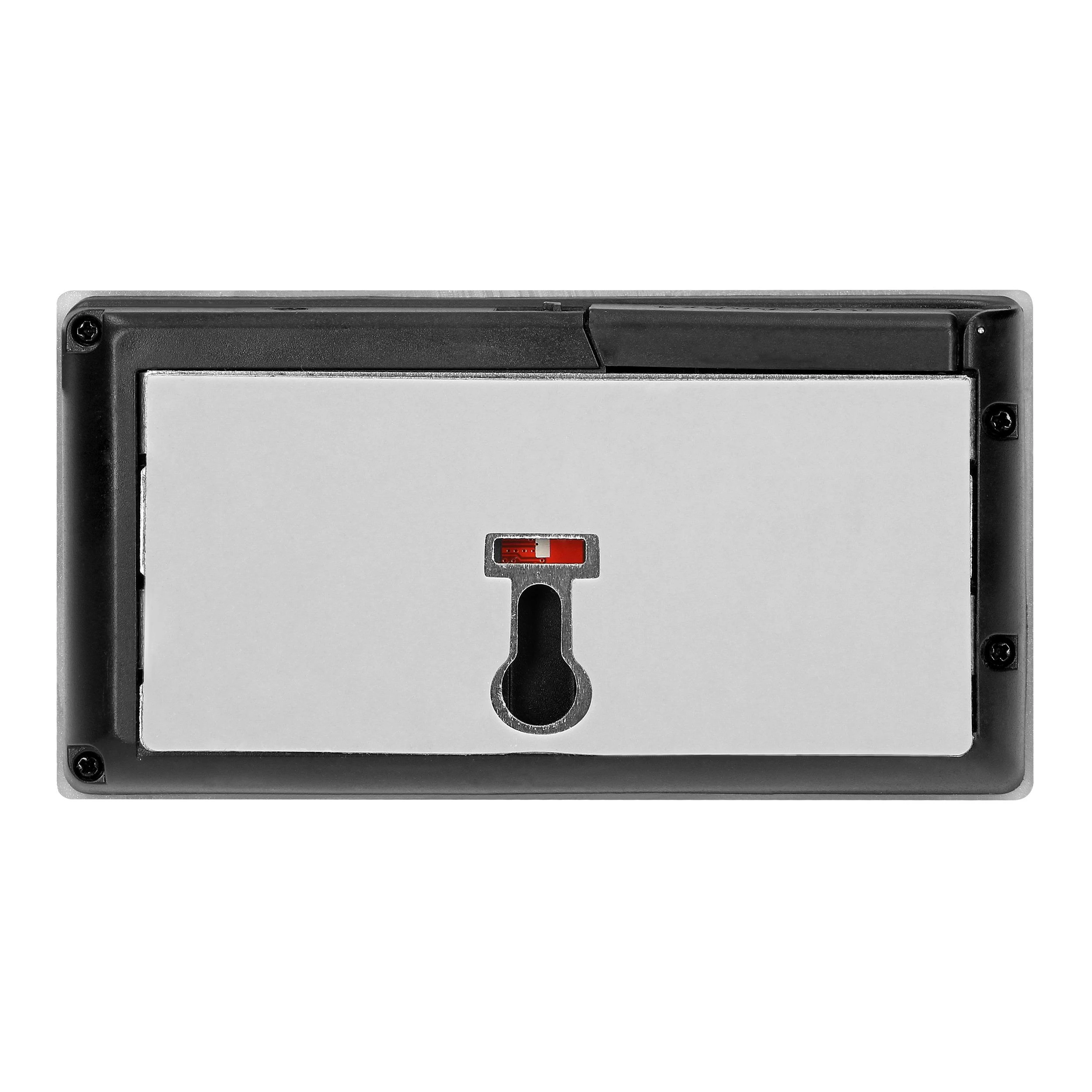 Orno Elektroninis Elektroninis durų žiūronėlis LCD 3,5 colio, plataus kampo objektyvas, maitinamas baterijomis, sidabrinis