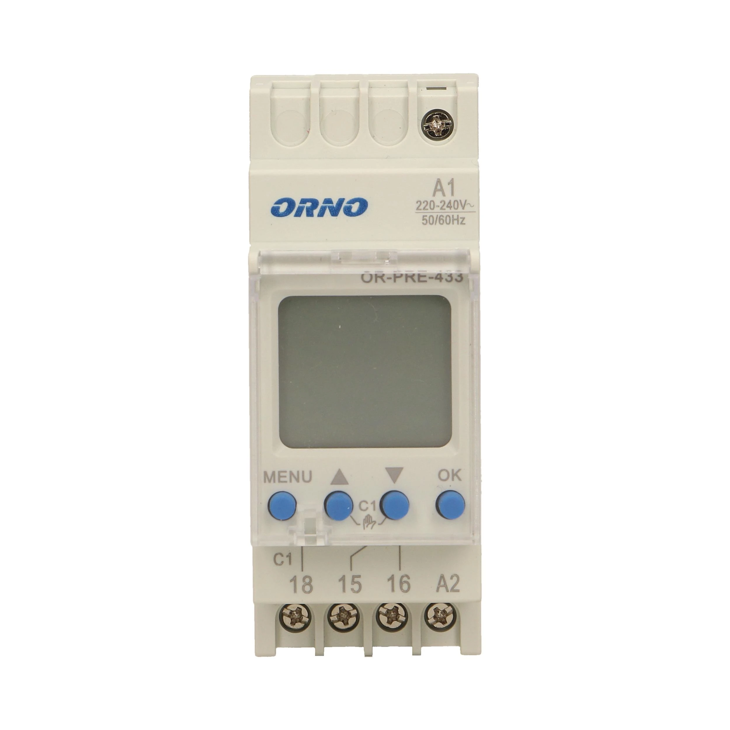 Orno Elektroninis Elektroninis laikmatis, 52 programos, 3 meniu kalbos, 2 moduliai, DIN TH-35mm