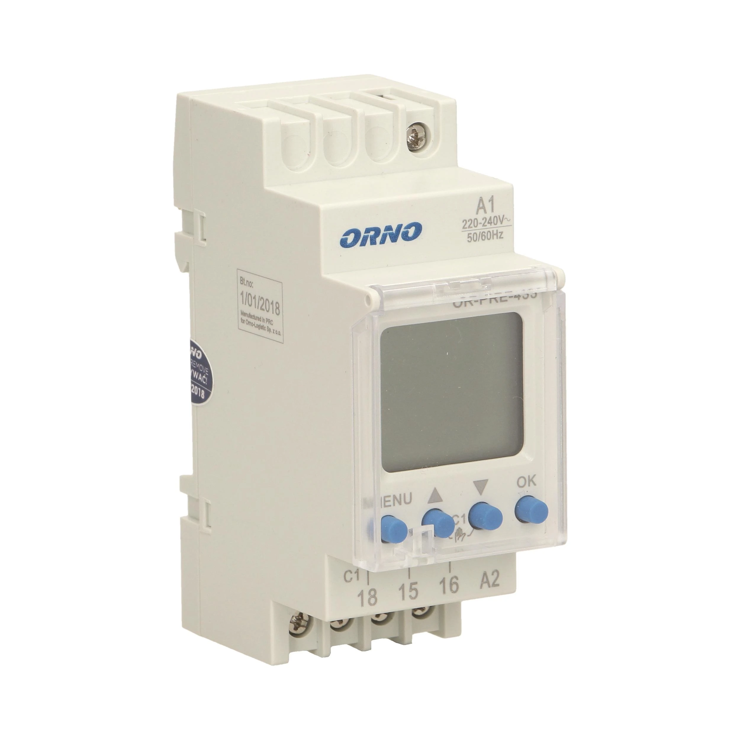 Orno Elektroninis Elektroninis laikmatis, 52 programos, 3 meniu kalbos, 2 moduliai, DIN TH-35mm