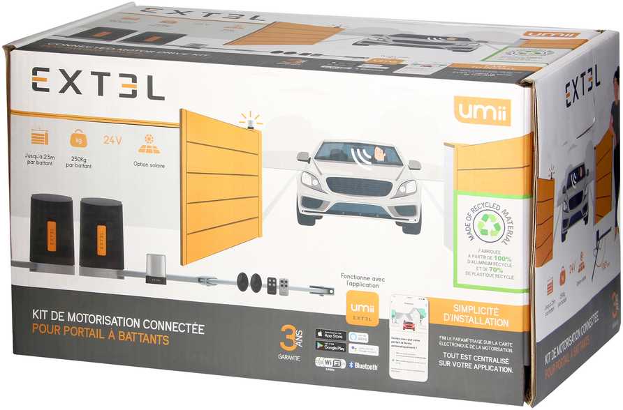Orno EXTEL 761005P dvigubų vartų pavara, Wi-Fi, 250 kg