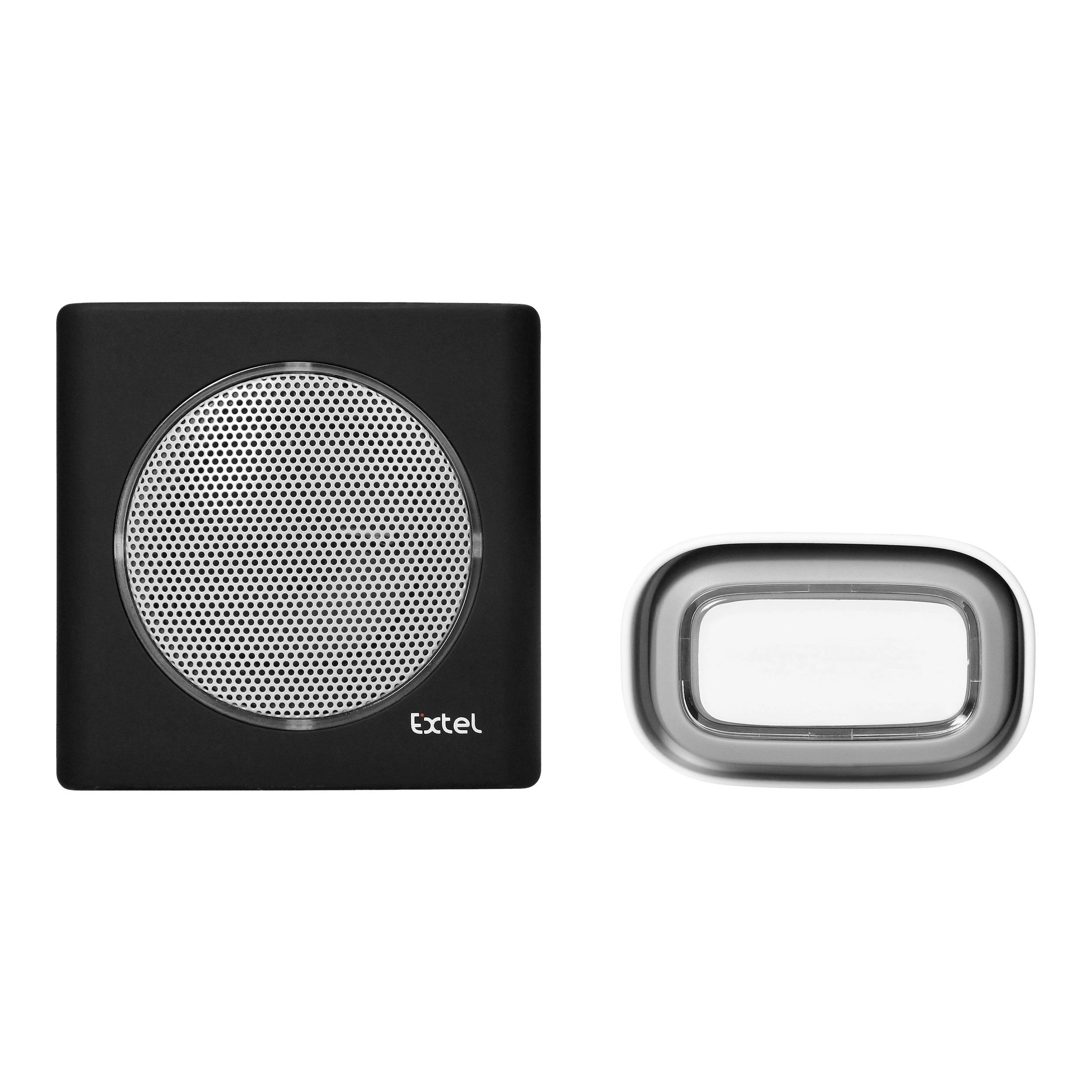 Orno Dzwonek EXTEL diBi Flash Soft belaidis baterijomis maitinamas durų skambutis, juodas