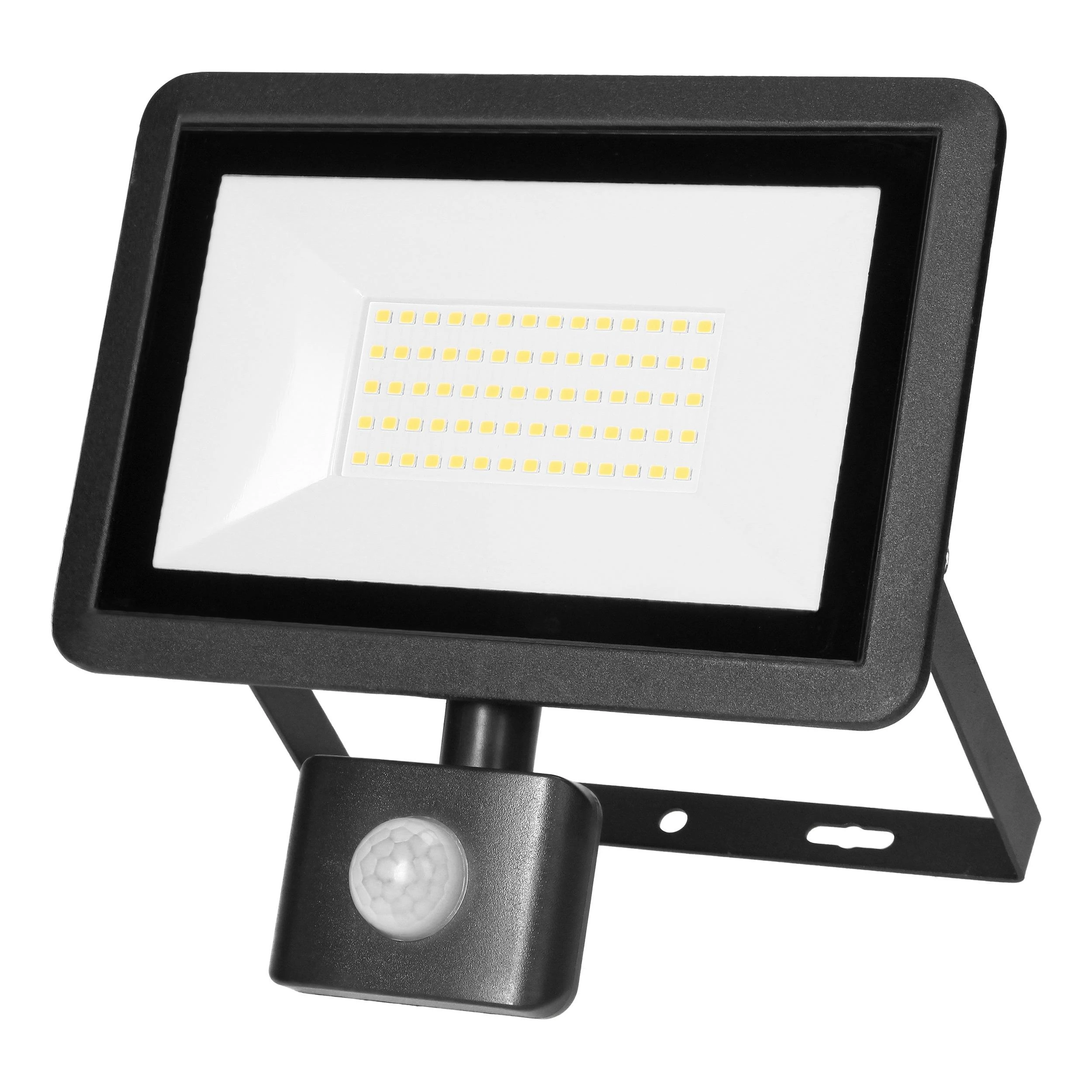 Orno FARO S LED prožektorius su PIR 50W, 4000lm, IP44, 4000K, aliuminis + stiklas