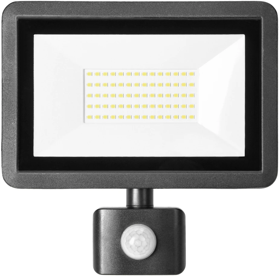 Orno FARO S LED prožektorius su PIR 50W, 4000lm, IP44, 4000K, aliuminis + stiklas
