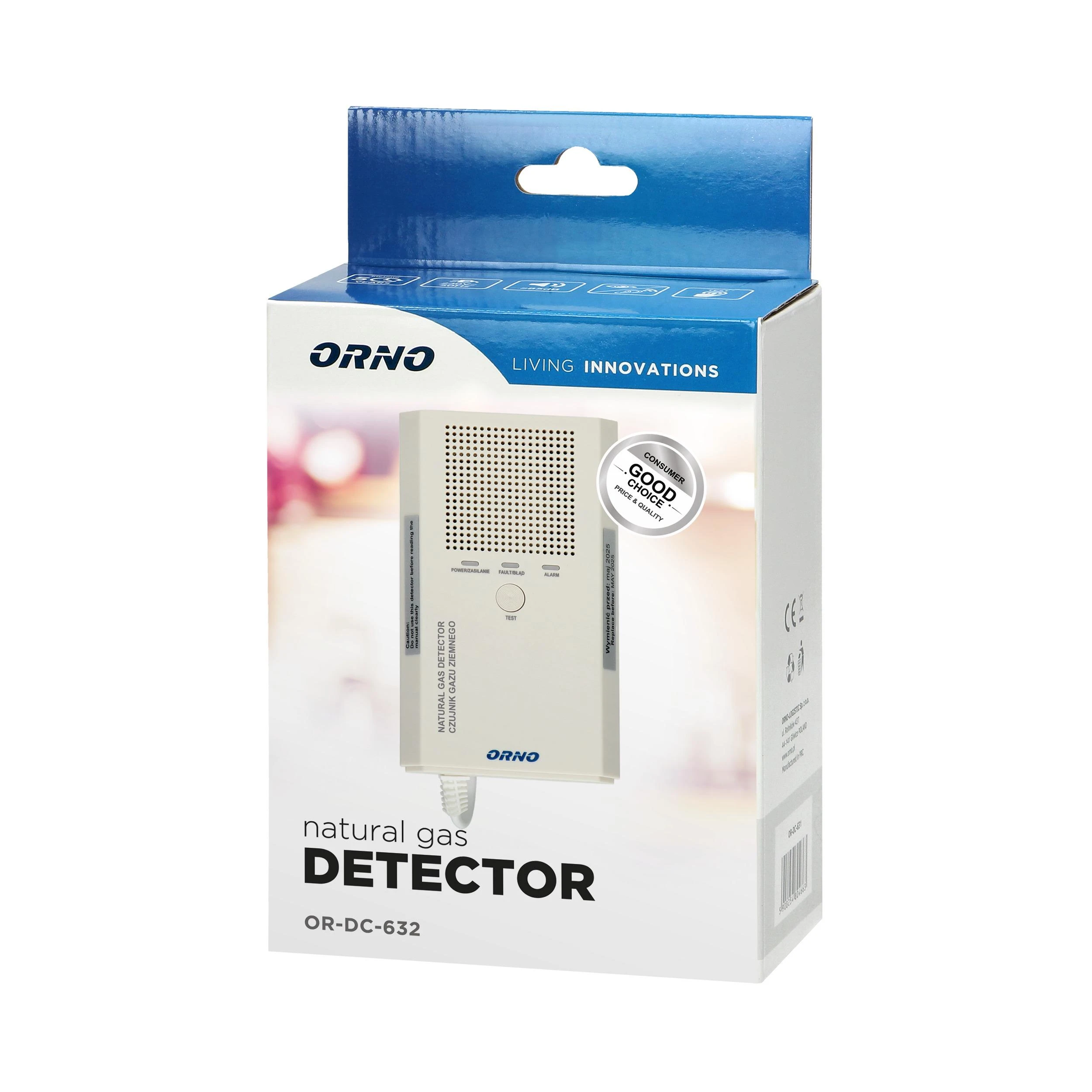 Orno Gamtinių dujų jutiklis 230V AC