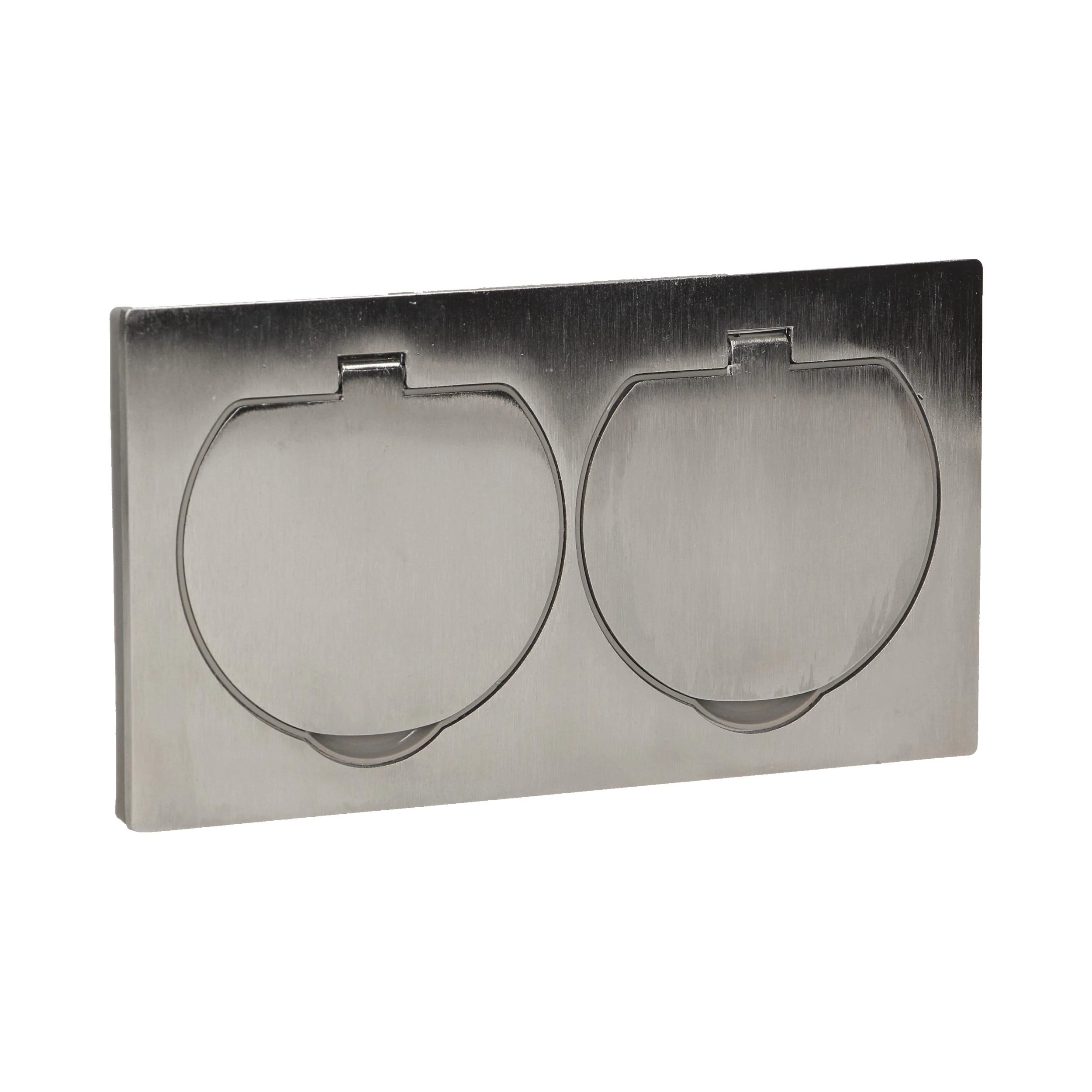 Orno Įleidžiamas kištukinis lizdas 2x250V OR-AE-1398, inox