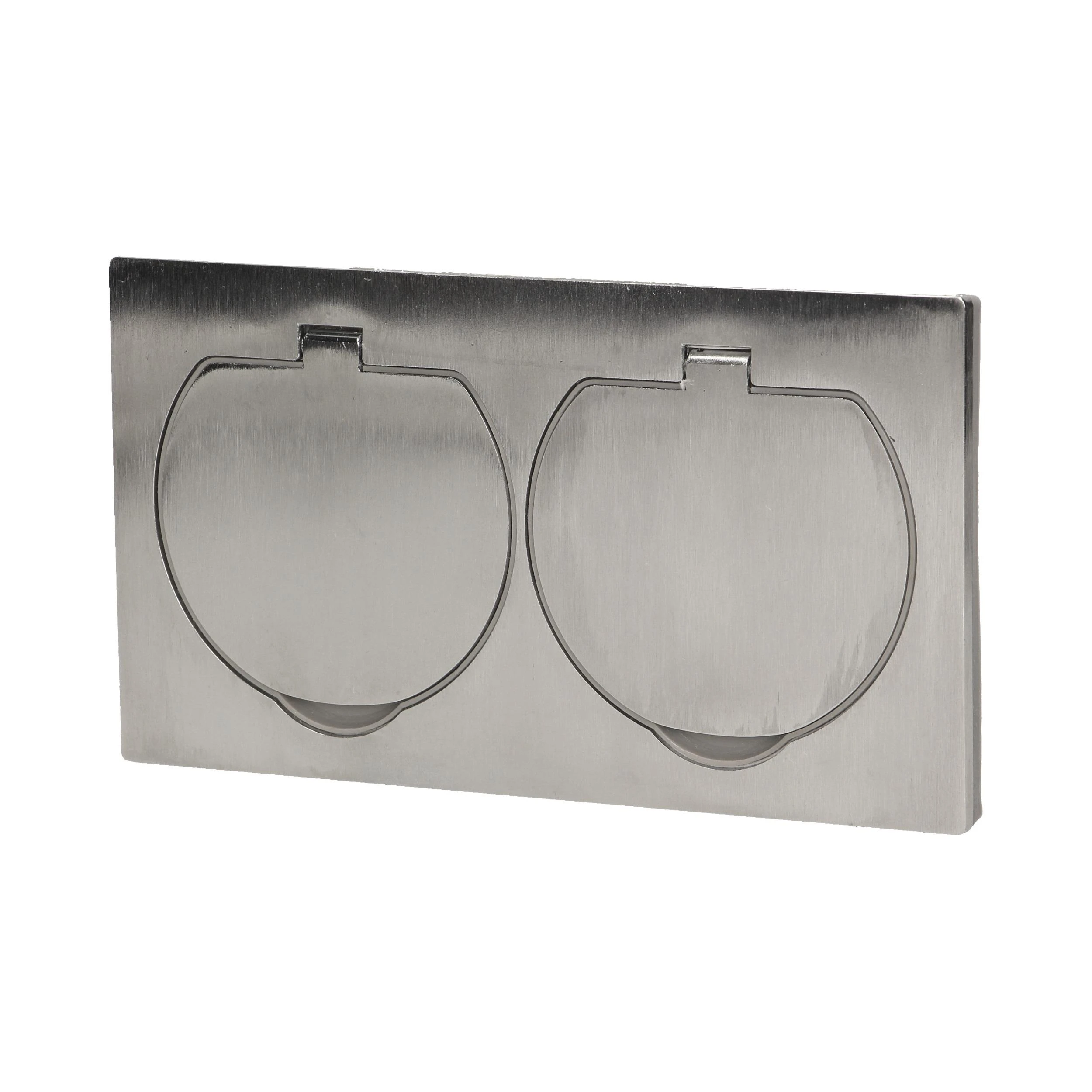 Orno Įleidžiamas kištukinis lizdas 2x250V OR-AE-1398, inox