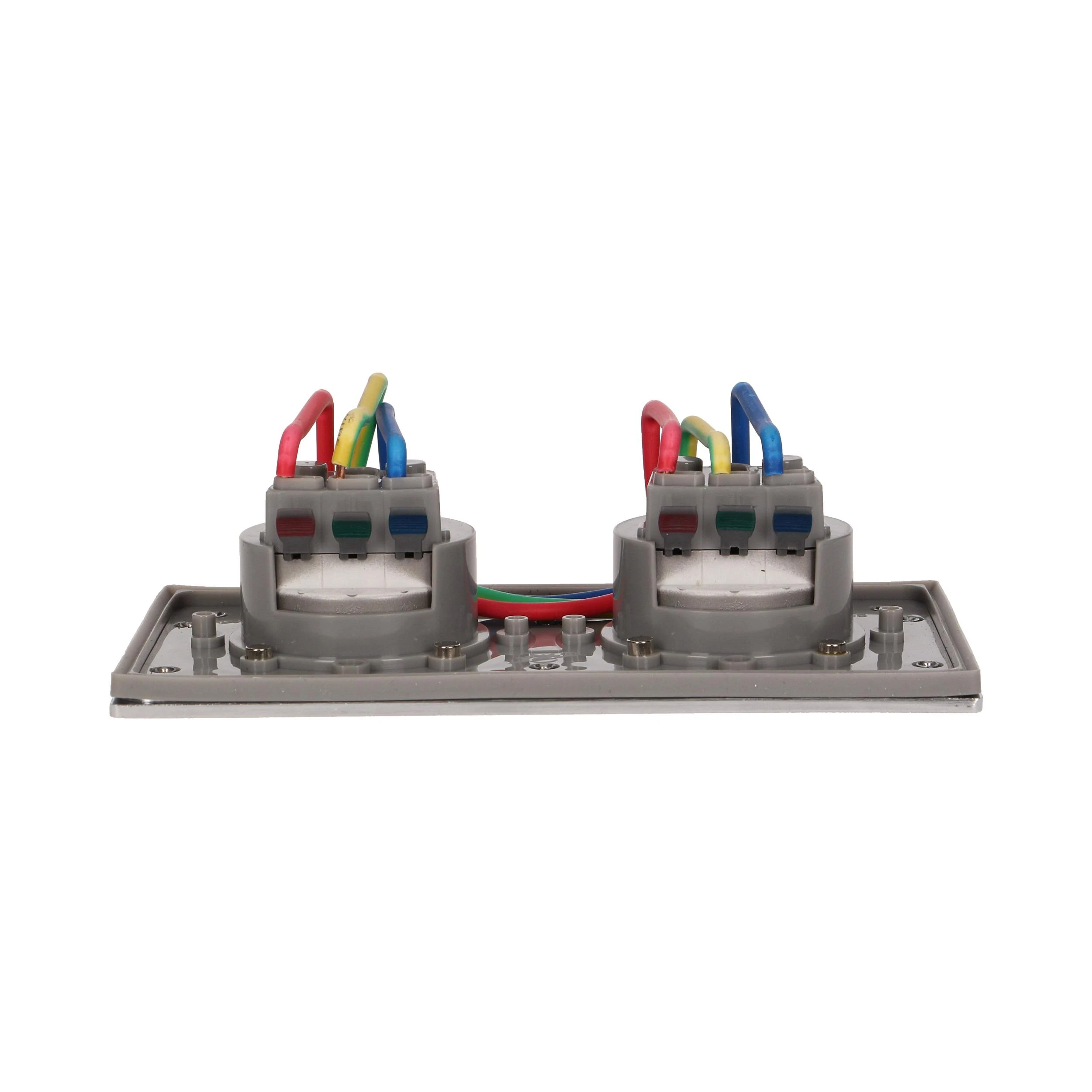 Orno Įleidžiamas kištukinis lizdas 2x250V OR-AE-1398, inox