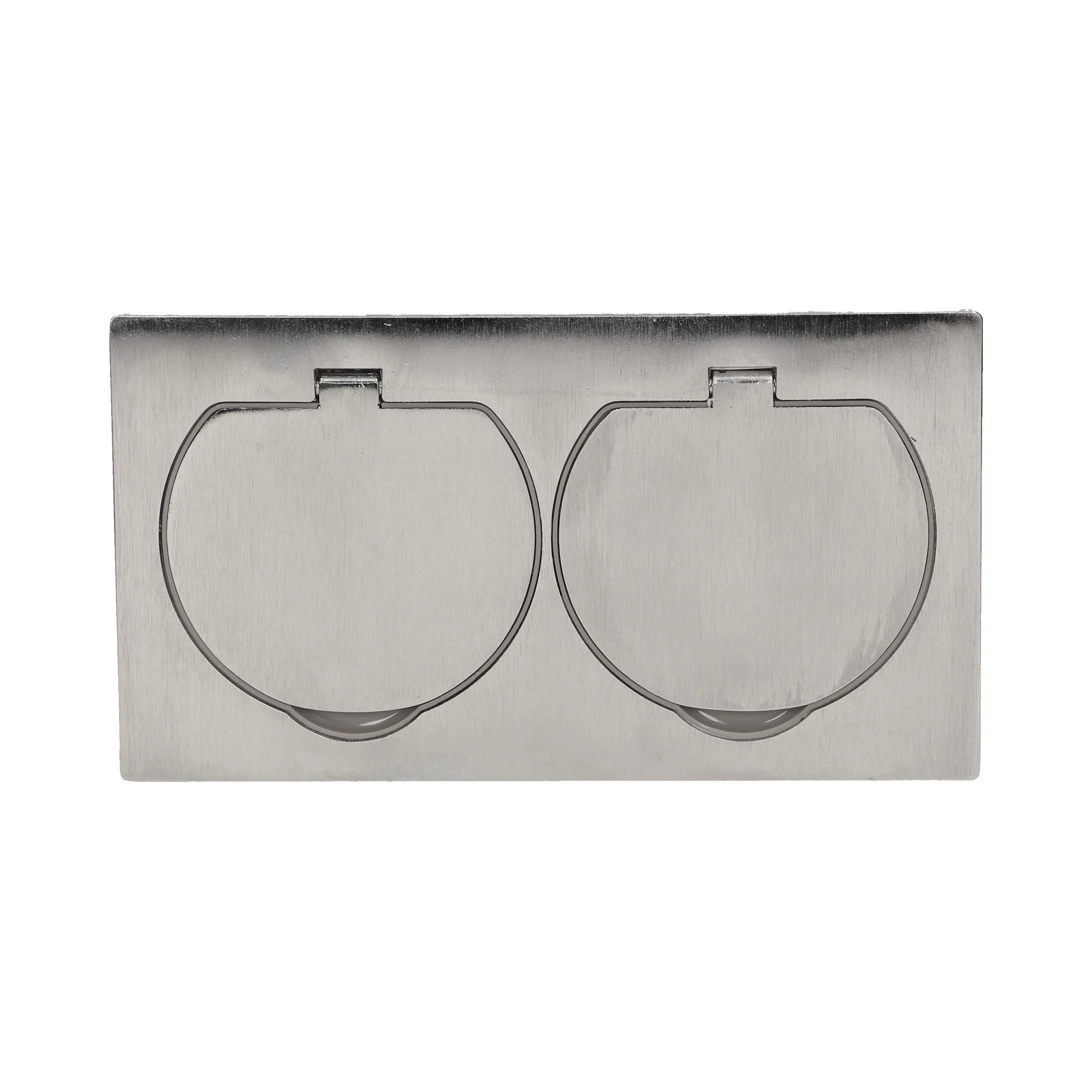 Orno Įleidžiamas kištukinis lizdas 2x250V OR-AE-1398, inox