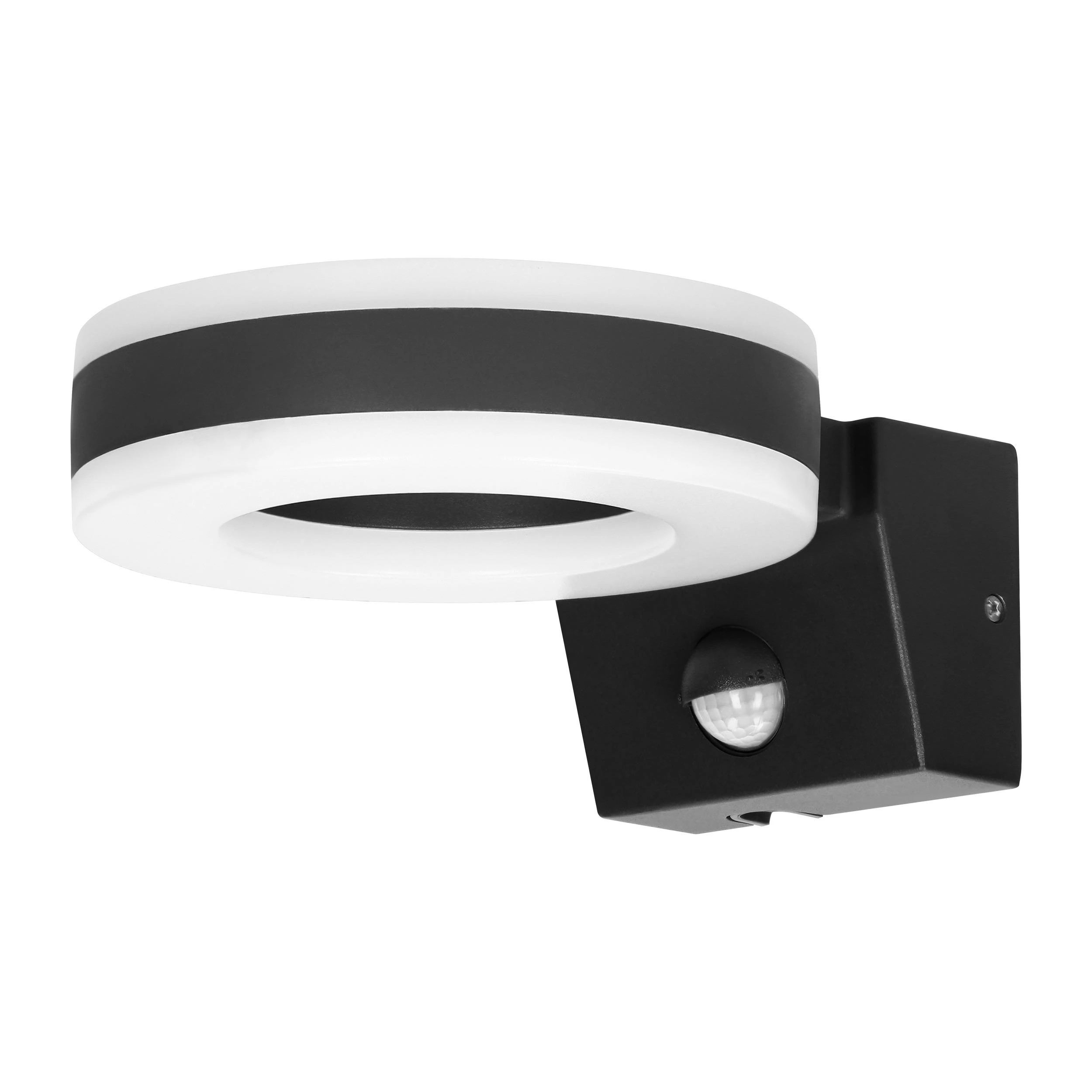 Sieninis šviestuvas Orno HOWLIT LED 20W, sodo šviestuvas su judesio jutikliu, 1800lm, IP65, 4000K, juodas