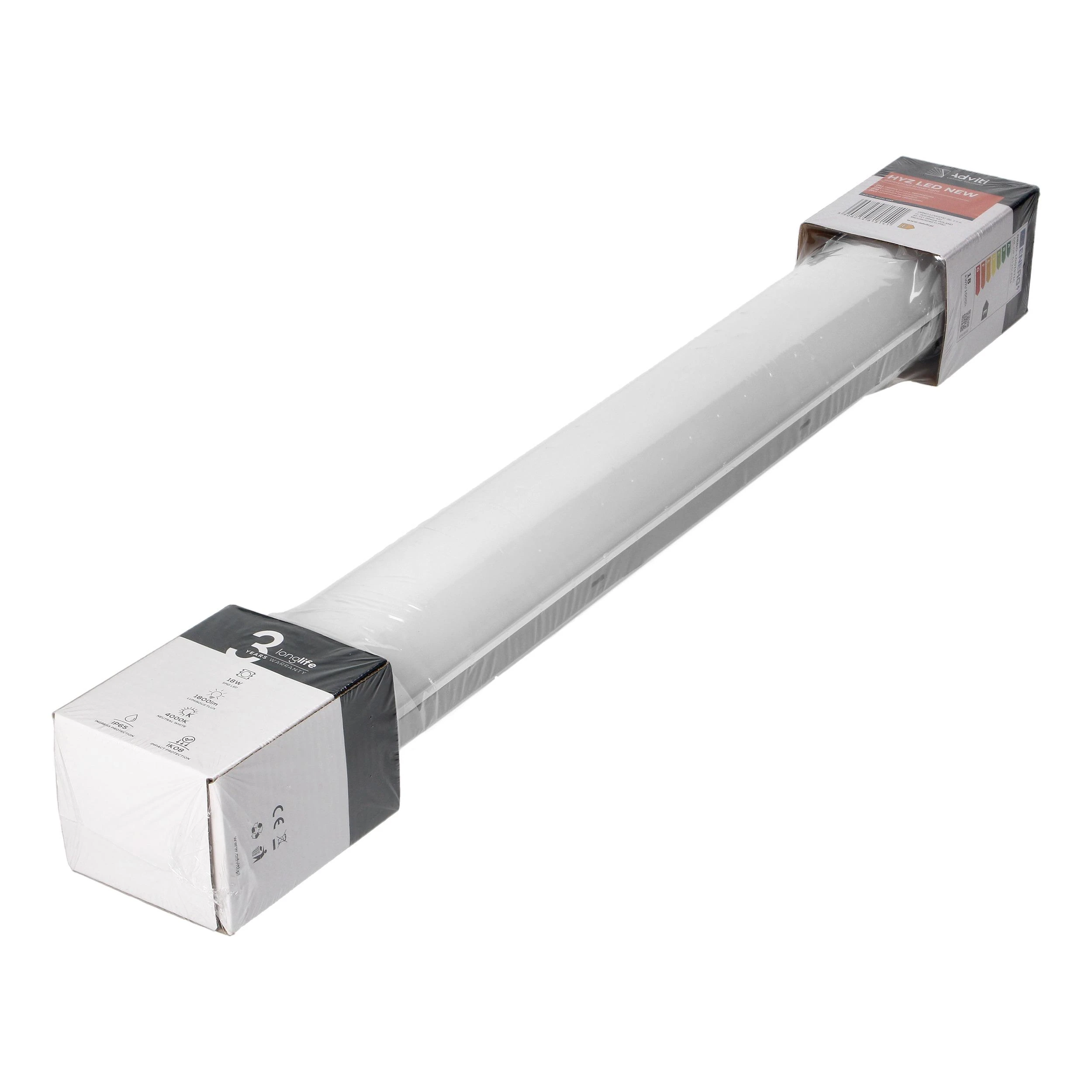 Orno HYZ LED NEW 18W, hermetiškas šviestuvas, 1800lm, IP65, IK08, 4000K, ABS/PC