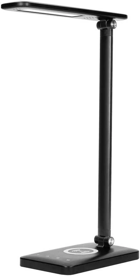 Orno ISIYO LED 7W Stalinė lempa su indukciniu įkrovikliu ir USB, 390lm, 3000-4000-6000K, spalvos temperatūros keitimas ir pritemdymas, juoda