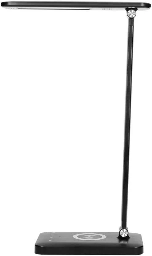 Orno ISIYO LED 7W Stalinė lempa su indukciniu įkrovikliu ir USB, 390lm, 3000-4000-6000K, spalvos temperatūros keitimas ir pritemdymas, juoda
