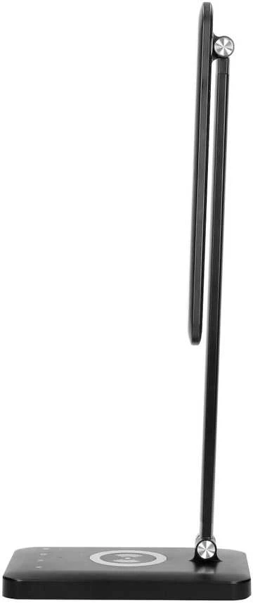 Orno ISIYO LED 7W Stalinė lempa su indukciniu įkrovikliu ir USB, 390lm, 3000-4000-6000K, spalvos temperatūros keitimas ir pritemdymas, juoda