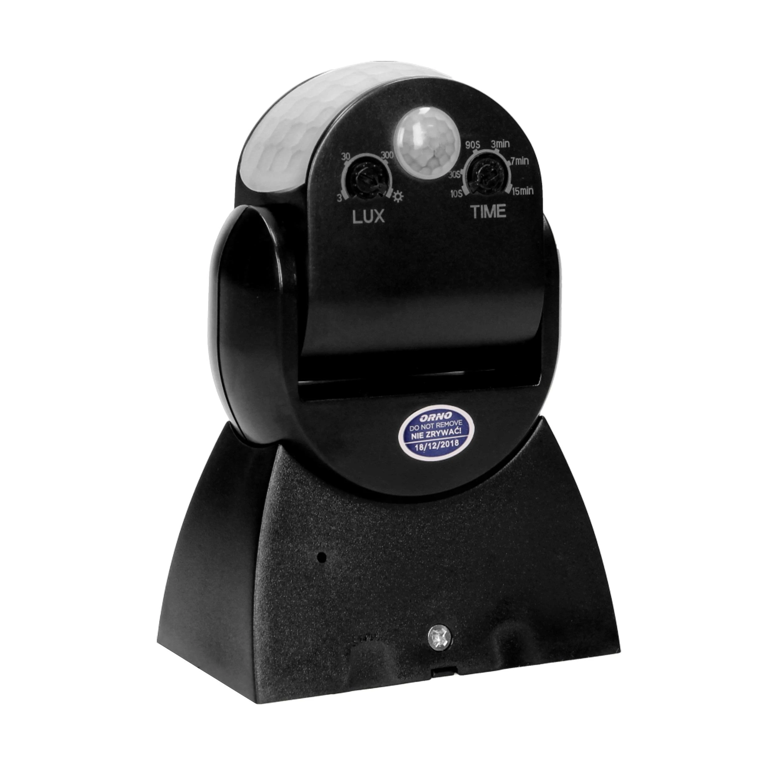 Orno Czujnik 360/180 laipsnių judesio jutiklis, 2 jutikliai, IP65, 1200 W, juodas