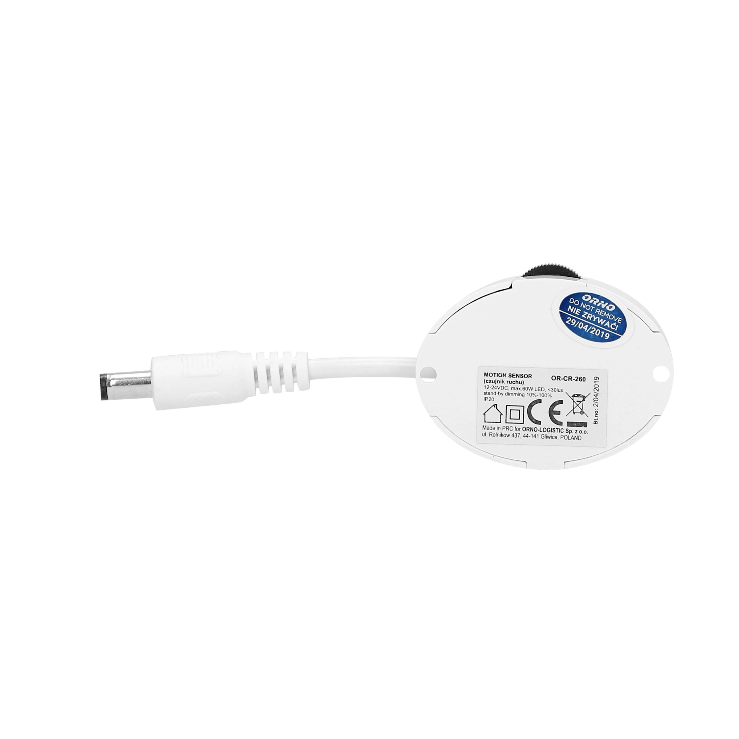 Orno Czujnik Judesio jutiklis LED juostai 120 laipsnių, 12V, maks. LED 60W, pritemdymo funkcija