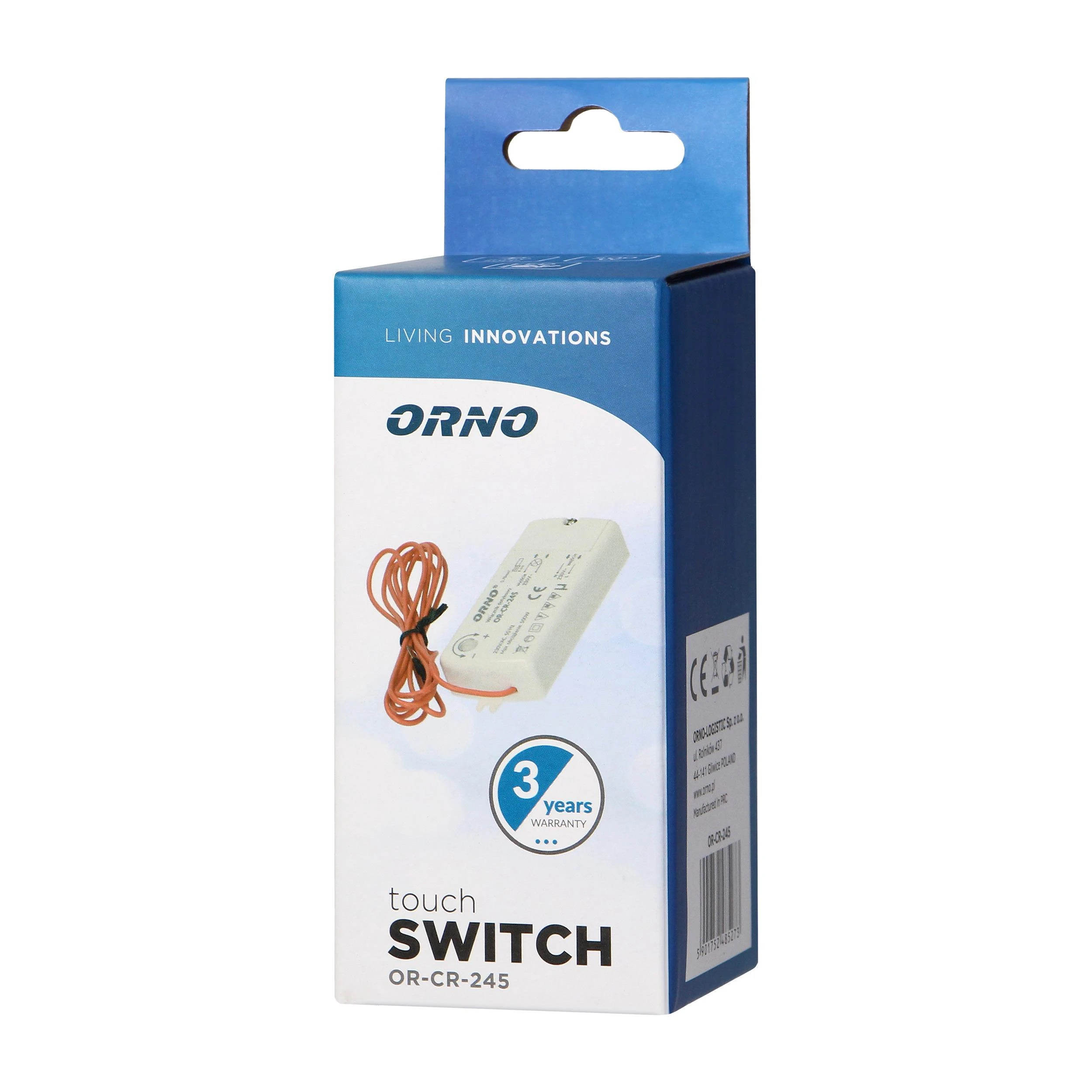 Orno Jutiklinis jungiklis, IP20, 500W