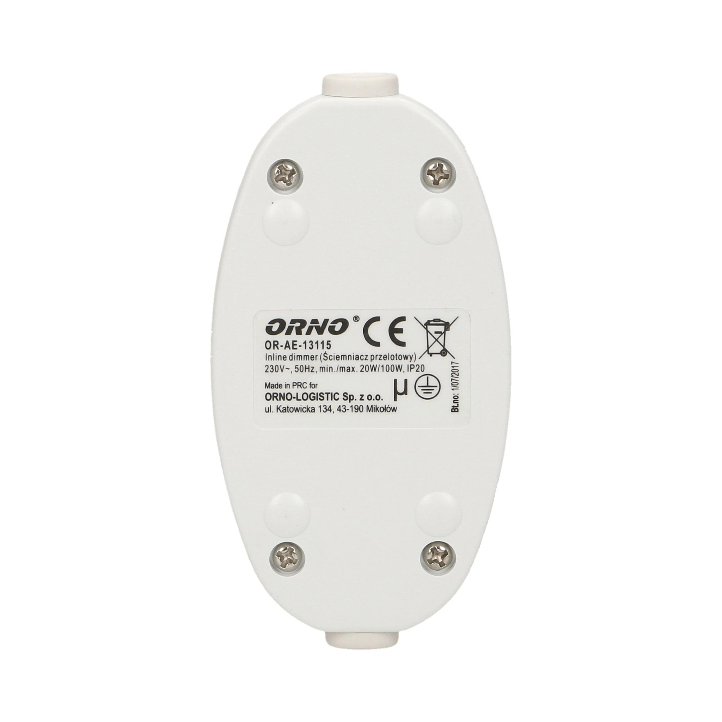 Orno Ściemniacz Integruotas šviesos reguliatorius 20–100 W, baltas