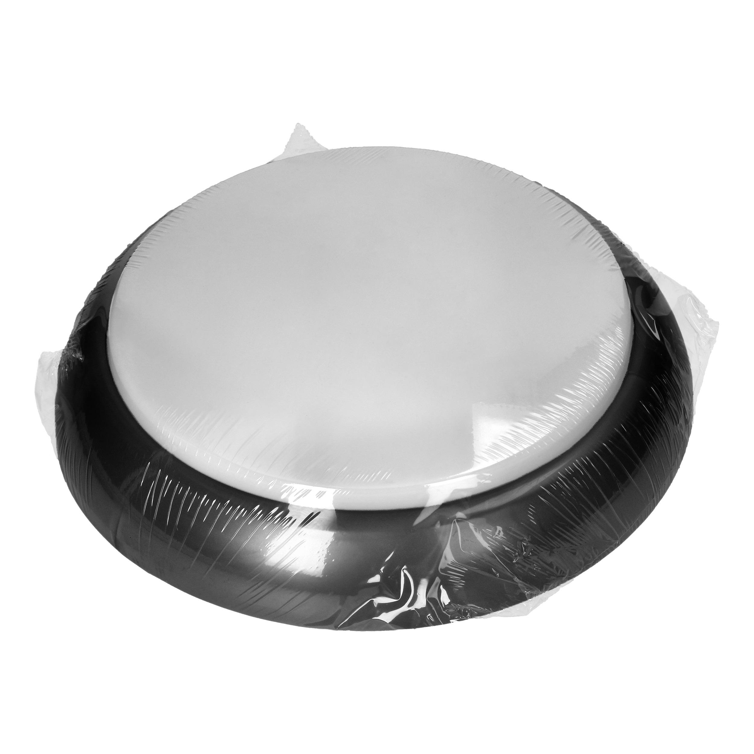 Lubinis šviestuvas Orno KOKO šviestuvas 2xE27, 2x40W, juodas polipropilenas, matinis polikarbonato gaubtas, IP44, IK10