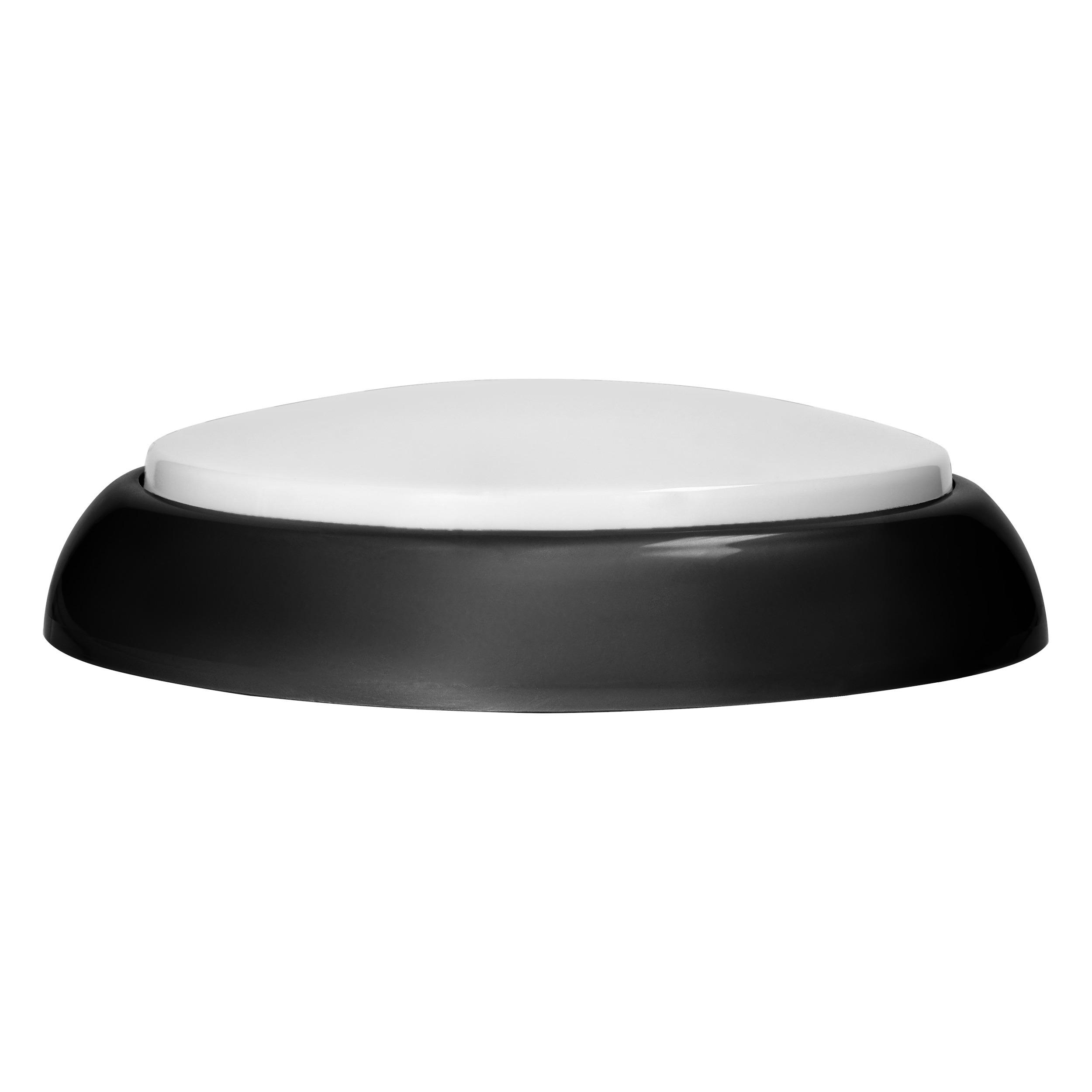 Lubinis šviestuvas Orno KOKO šviestuvas 2xE27, 2x40W, juodas polipropilenas, matinis polikarbonato gaubtas, IP44, IK10