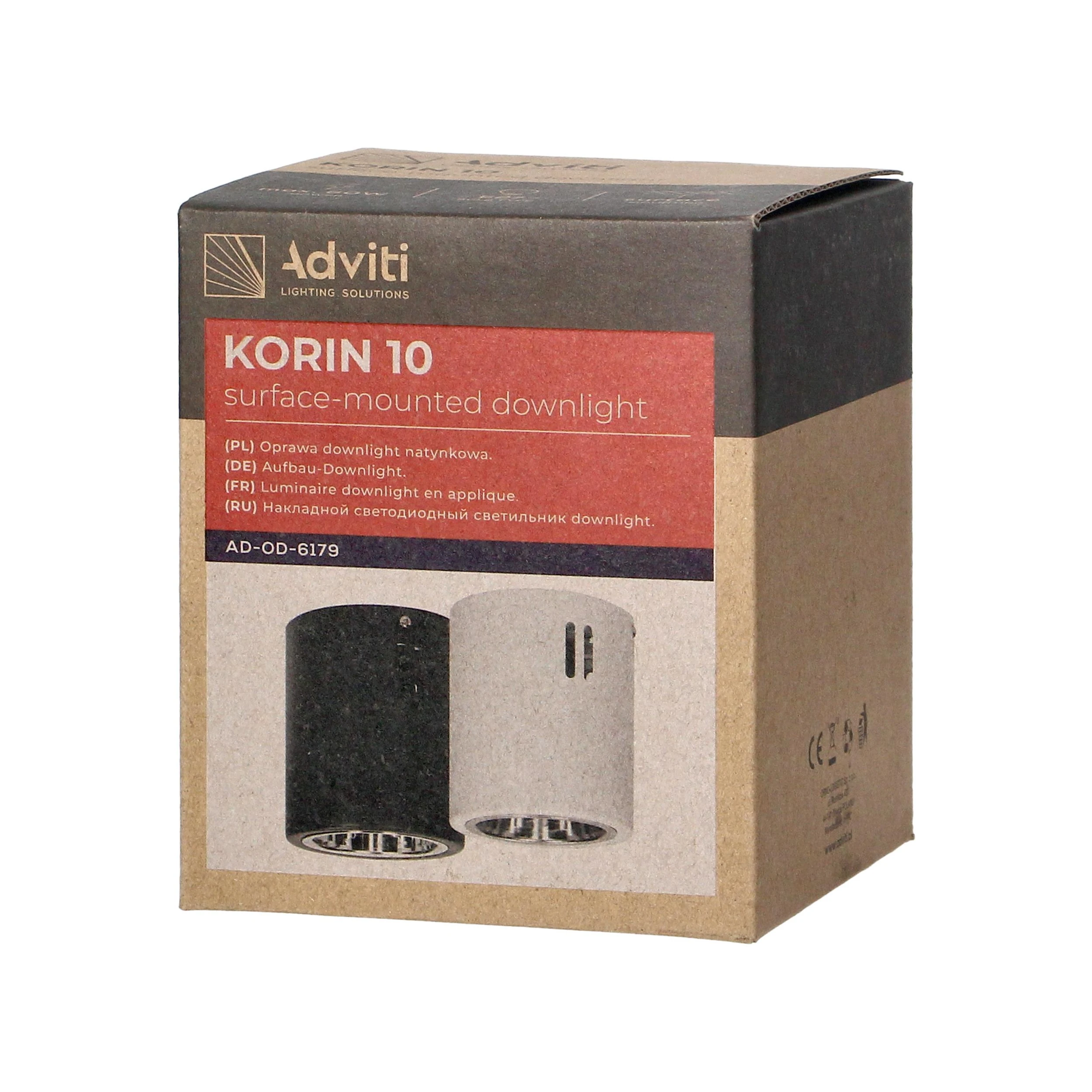 Sieninis šviestuvas Orno KORIN 10, įleidžiamas šviestuvas, 60 W, E27, plienas, baltas