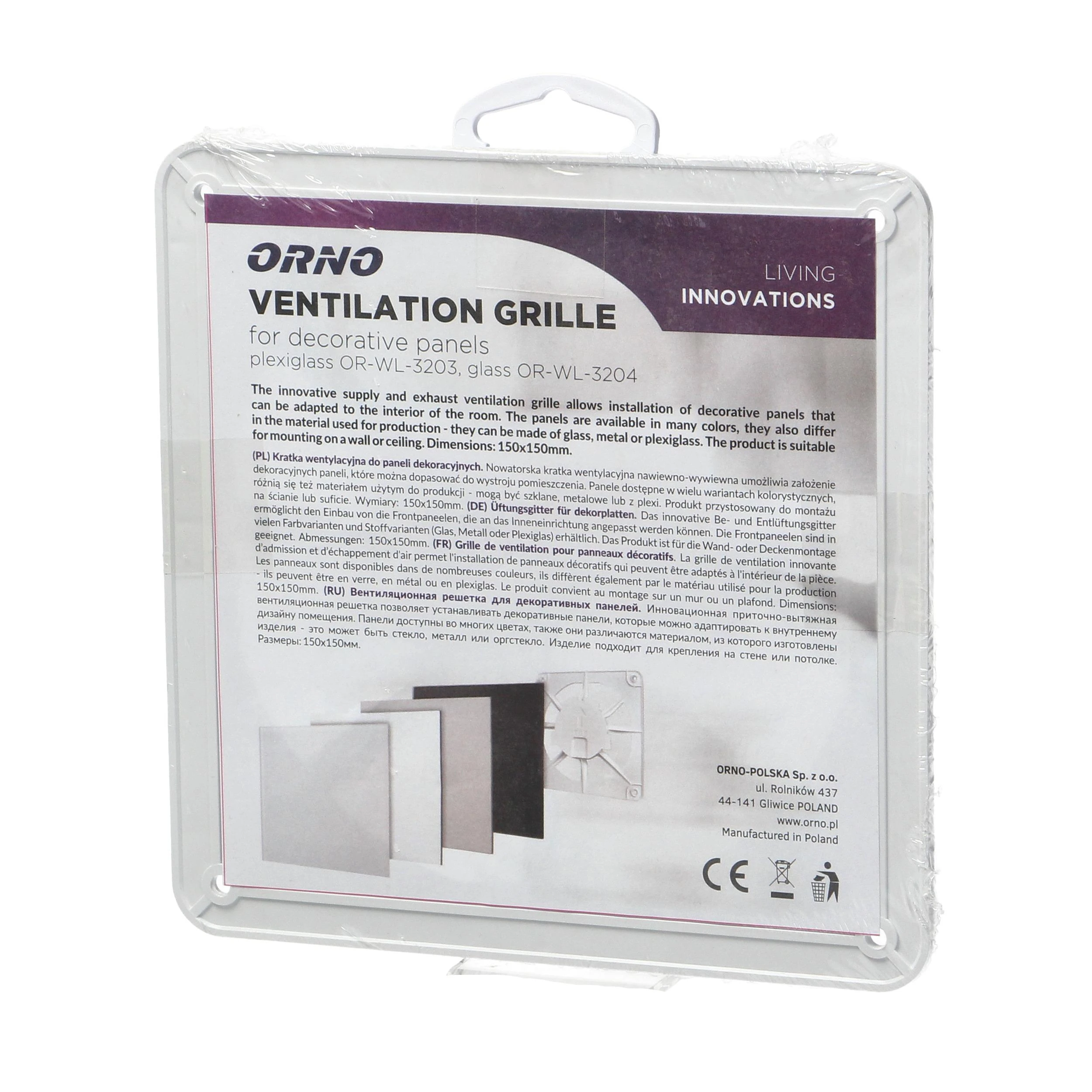 Orno Kratka Ventiliacijos grotelės