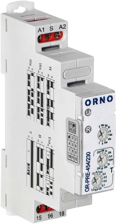 Orno Przekażnik Laiko relė 10 funkcijų, 230 V kintamoji srovė
