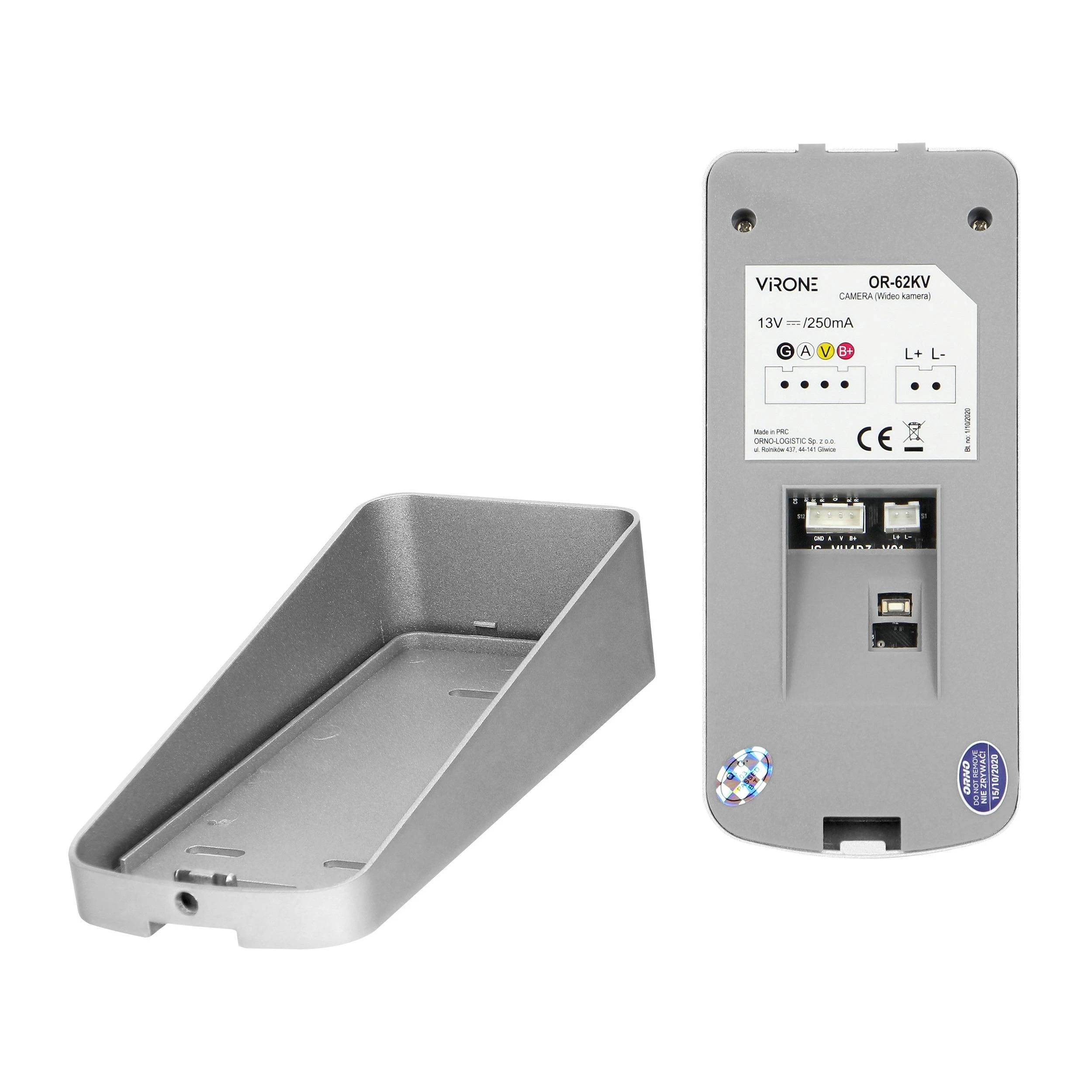 Orno Rinkinys Laisvų rankų vaizdo domofono komplektas, spalvotas, 4,3 colio LCD, su artumo pultelio skaitytuvu, juodas, ENIF RFID