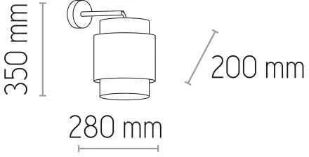 Orno LANA 1P, sieninis šviestuvas, E27, maks. 60 W, juodas