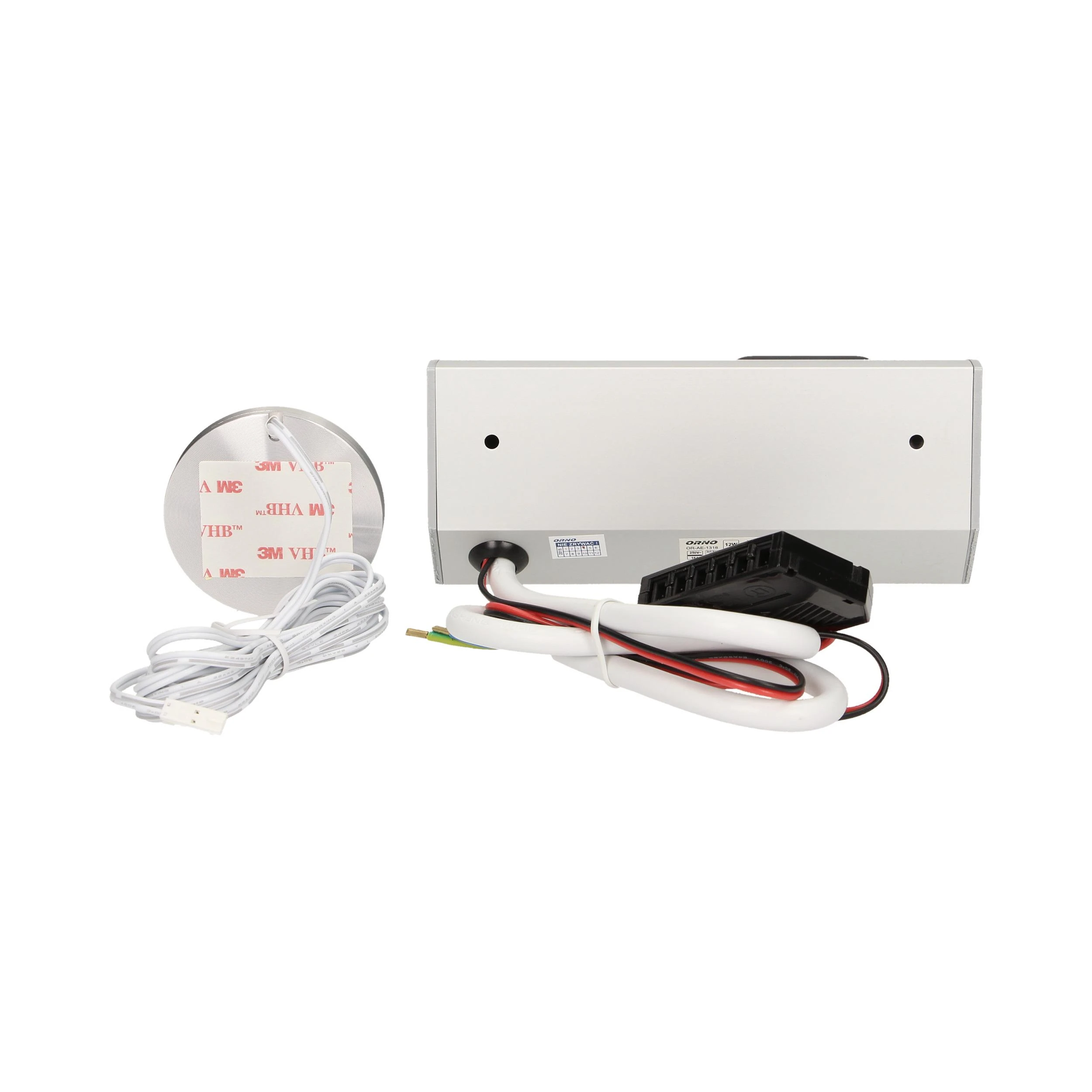 Orno Rinkinys LED baldų šviestuvų komplektas su jungikliu ir 1x2P+Z lizdu
