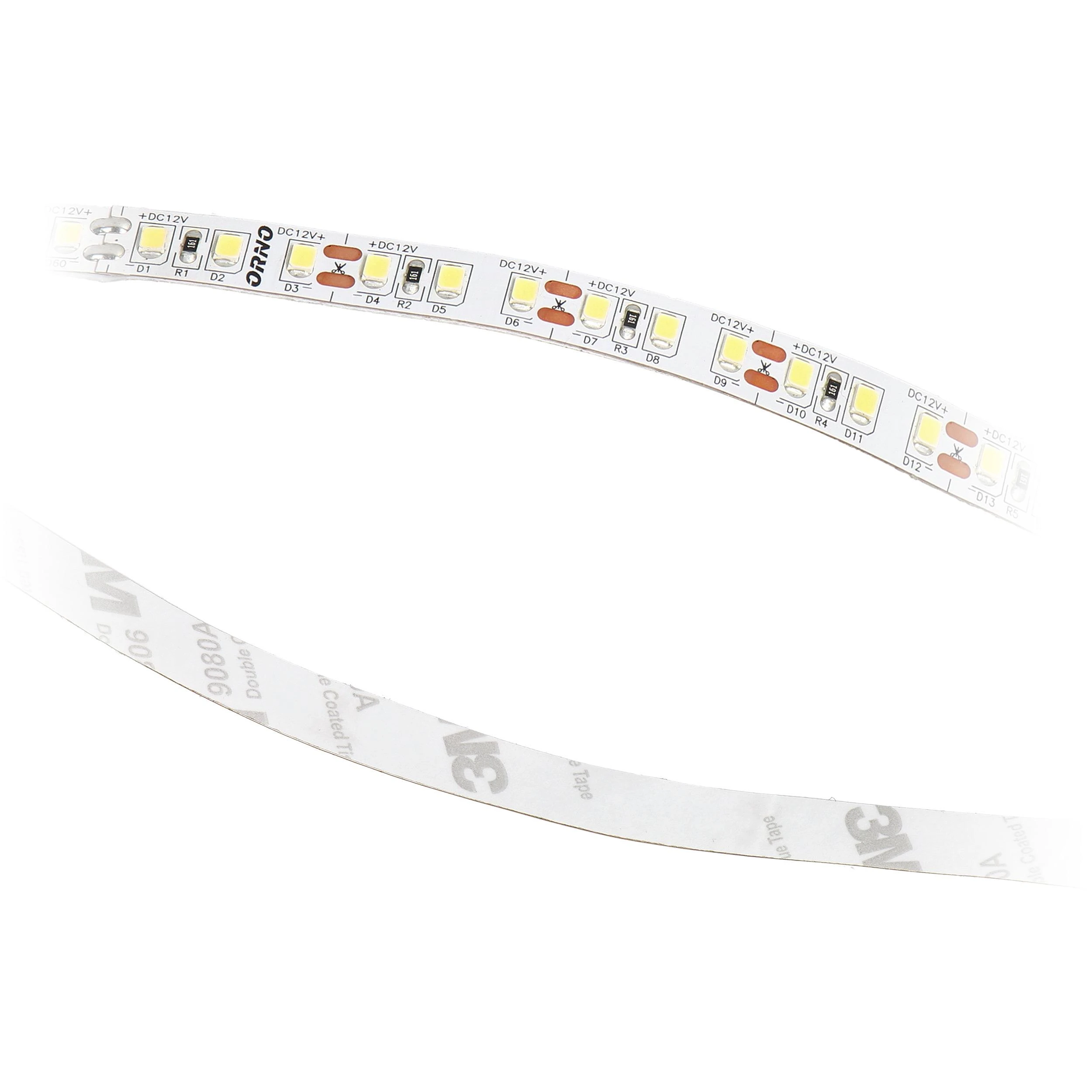 Orno Taśma LED juosta 12V DC, 2835smd, 120LED/m, 9.6W/m, IP20, 6000K, 5m ritinėlis