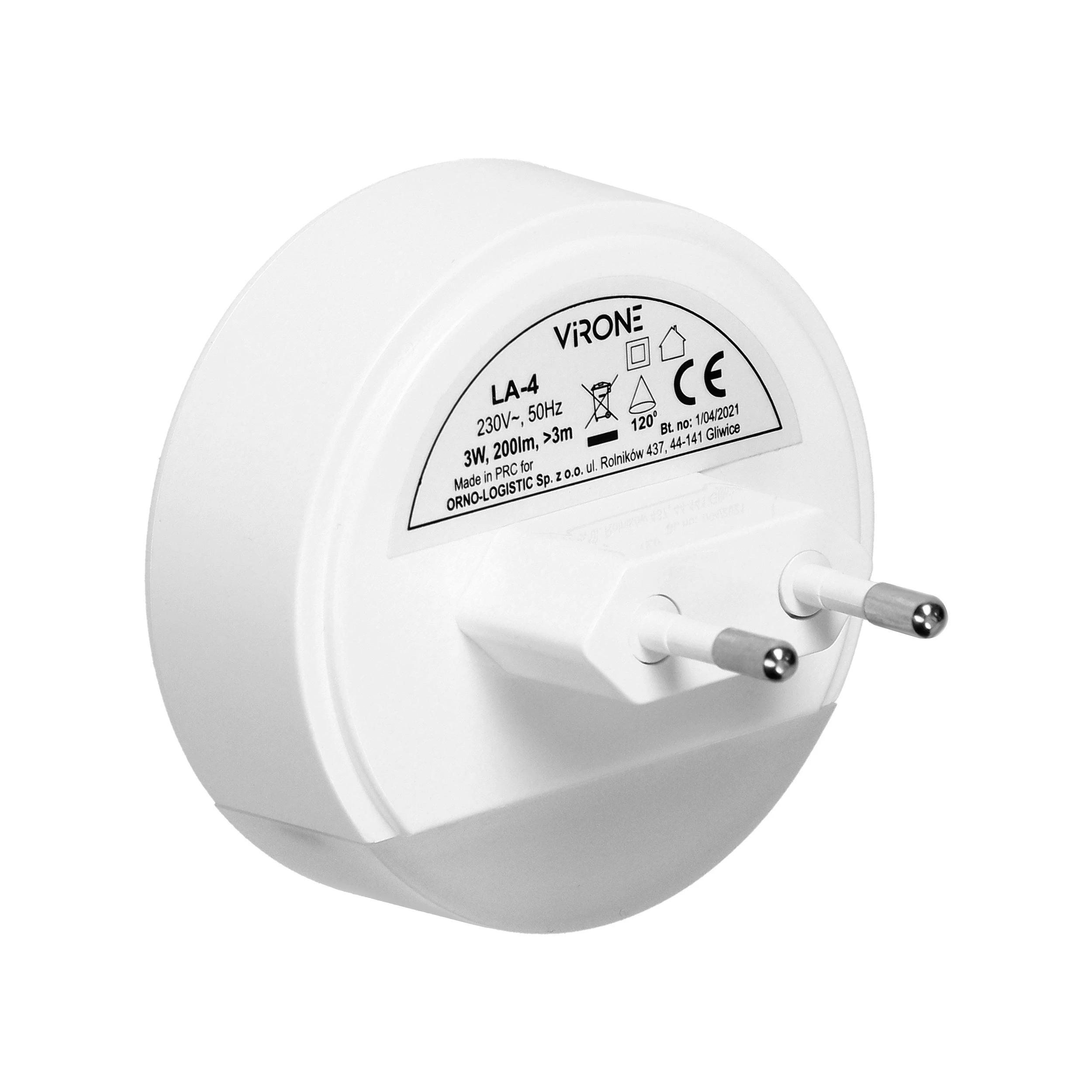 Orno LED naktinė lemputė su judesio jutikliu, su koridoriaus funkcija 0,2W/3W, 200lm