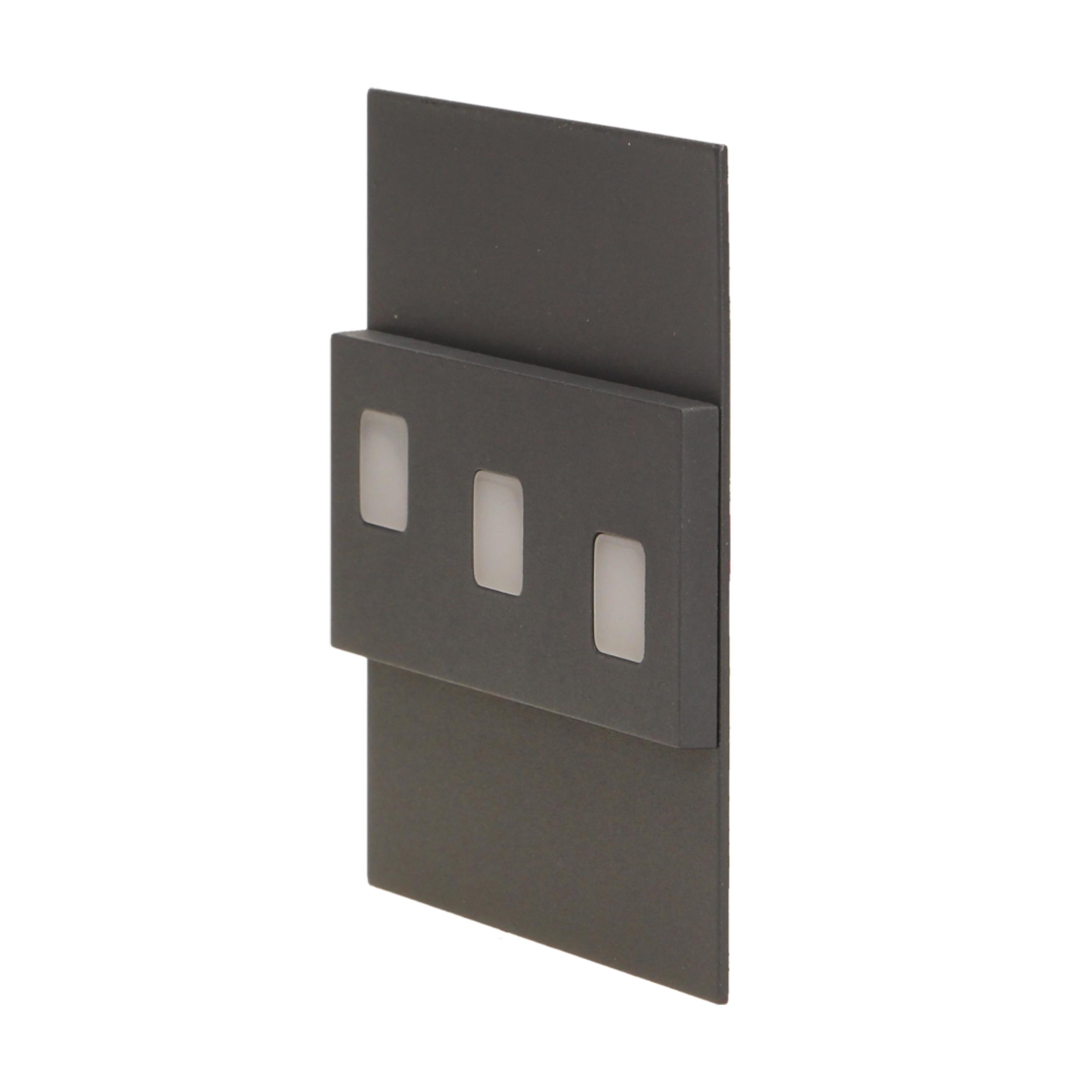 Orno LEPUS LED 1.2W, paviršinis laiptinės šviestuvas, 12V DC, 100lm, 6000K, grafito spalvos