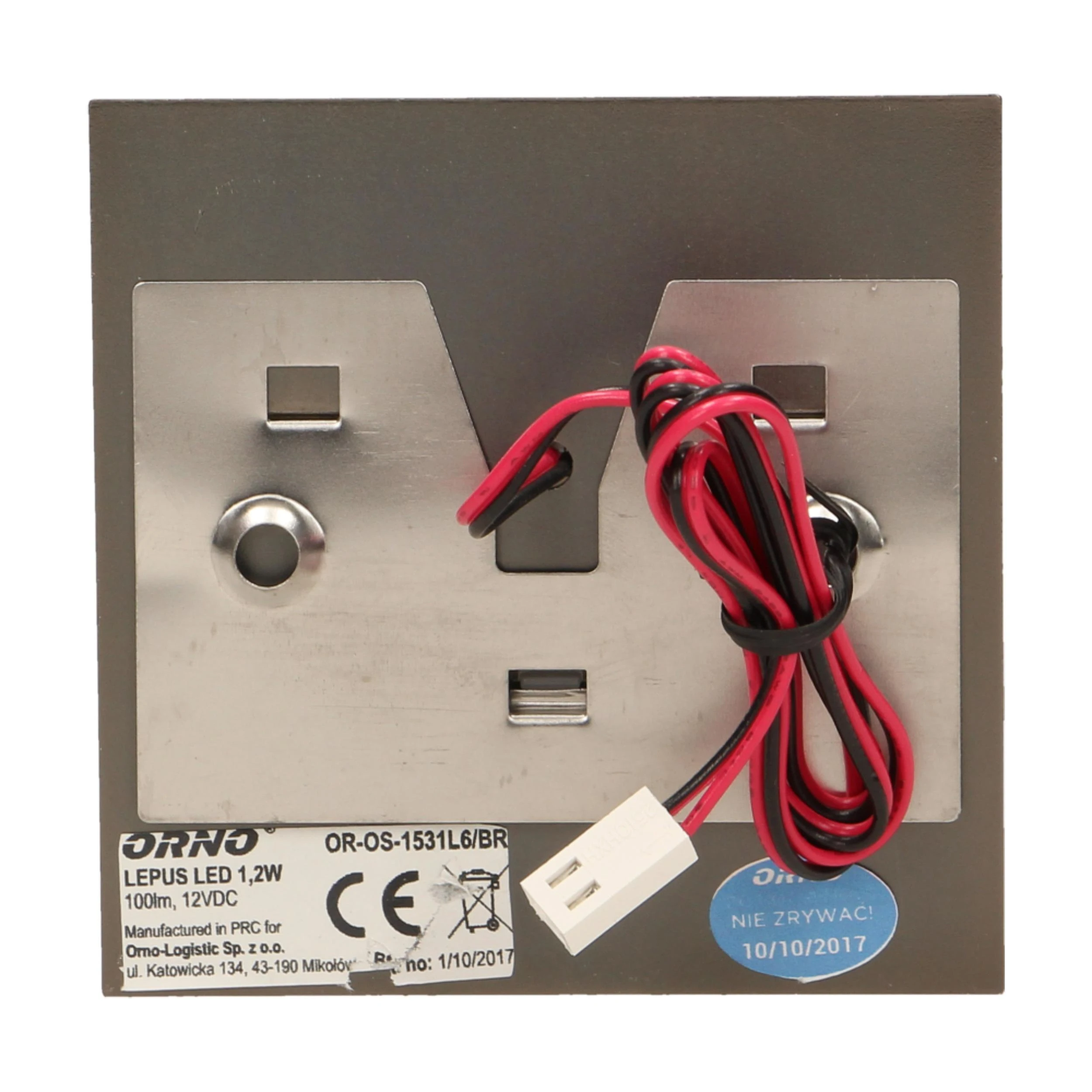 Orno LEPUS LED 1.2W, paviršinis laiptinės šviestuvas, 12V DC, 100lm, 6000K, žalvaris
