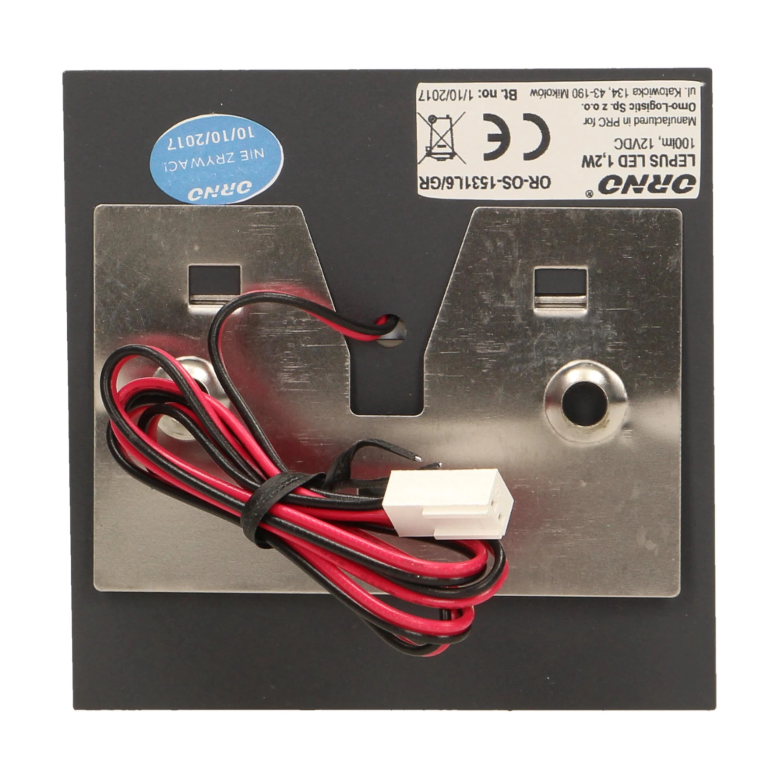 Orno LEPUS LED 1.2W, paviršinis laiptinės šviestuvas, 12V DC, 100lm, 3000K, grafito spalvos