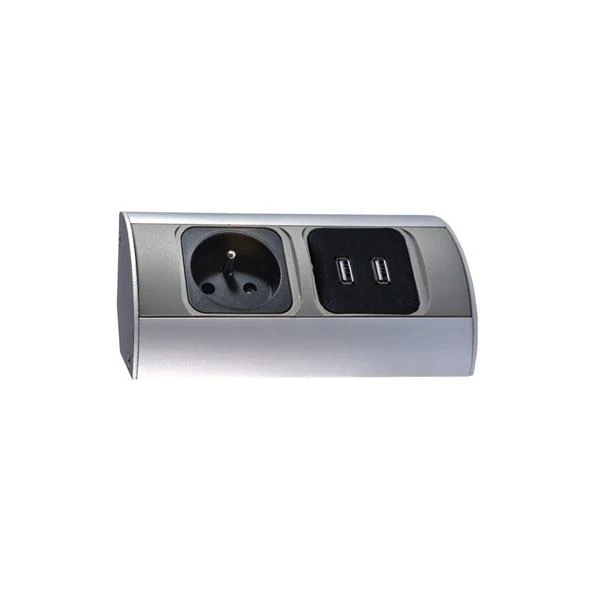 Orno Lizdas Baldų lizdas 1x2P+Z, 2xUSB