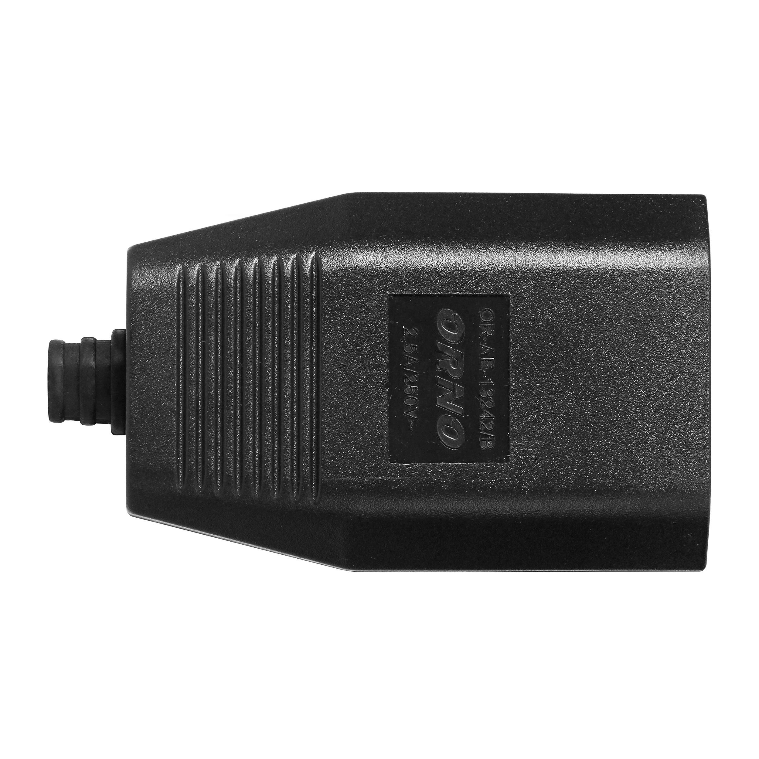 Orno Lizdas Plokščias lizdas be įžeminimo, 2,5 A, 250 V, juodas polikarbonatas, 1 vnt.