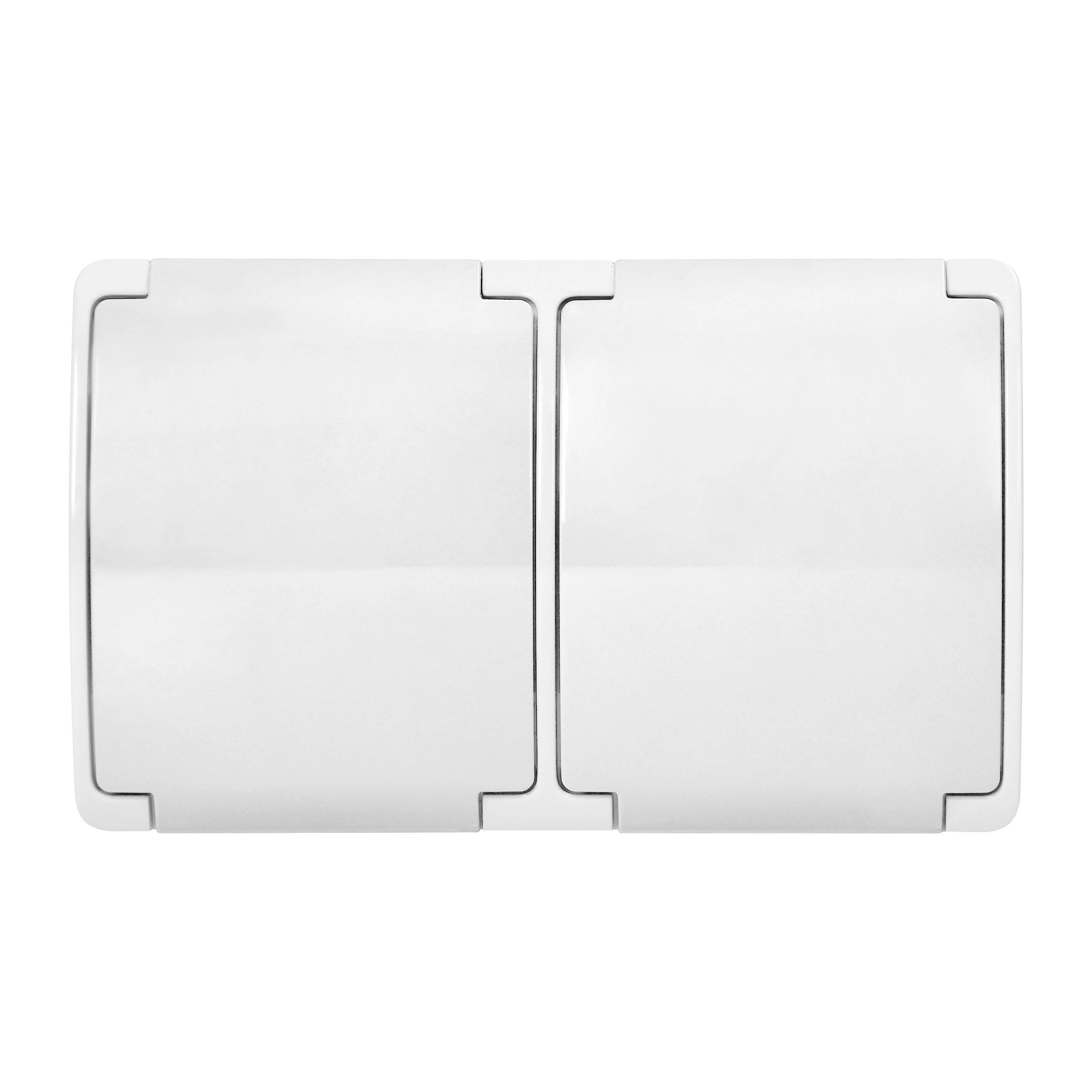 Orno Lizdas Dvigubas kištukinis lizdas 2x2P+Z AQUATIC, IP44, baltas