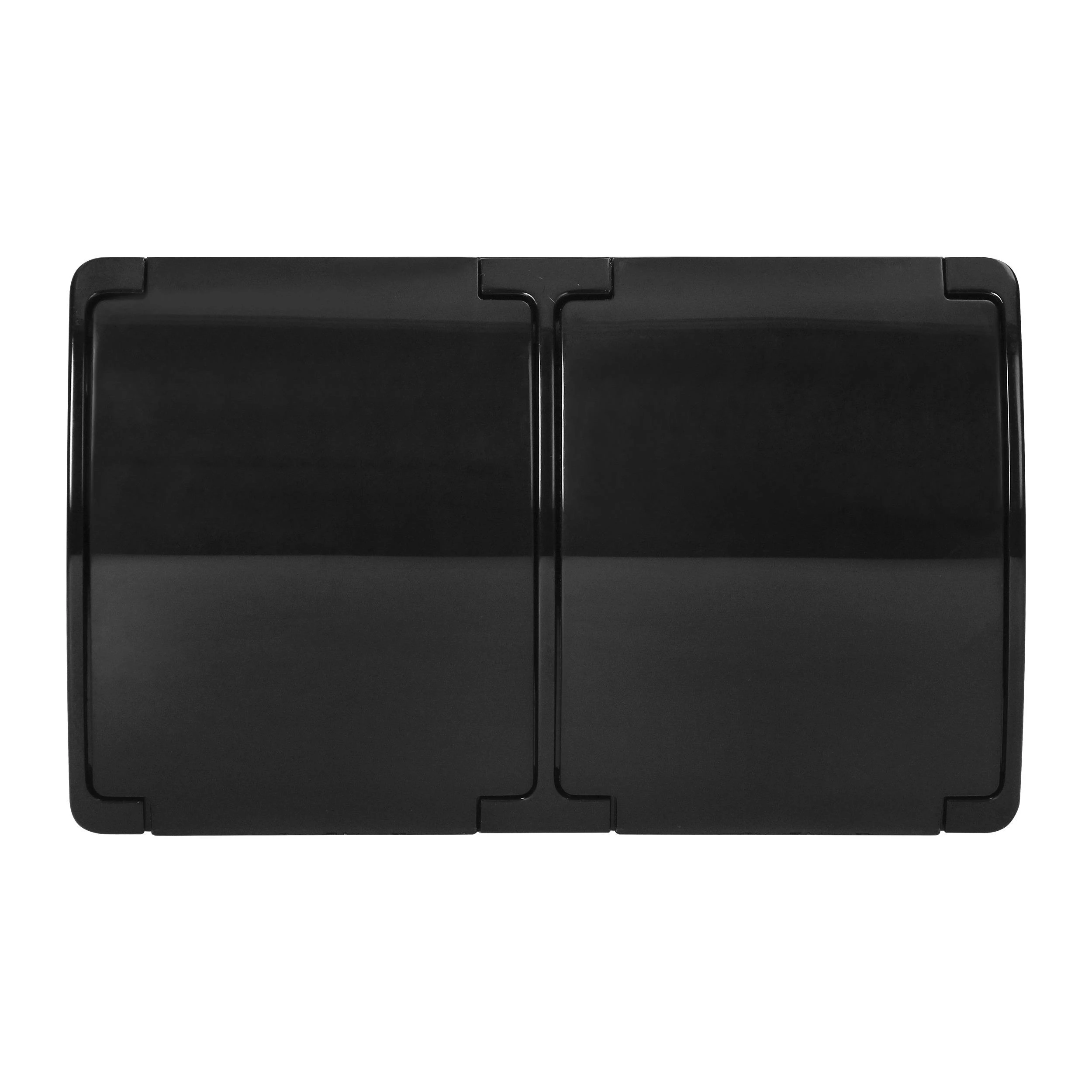 Orno Lizdas Dvigubas kištukinis lizdas 2x2P+Z AQUATIC, IP44, juodas