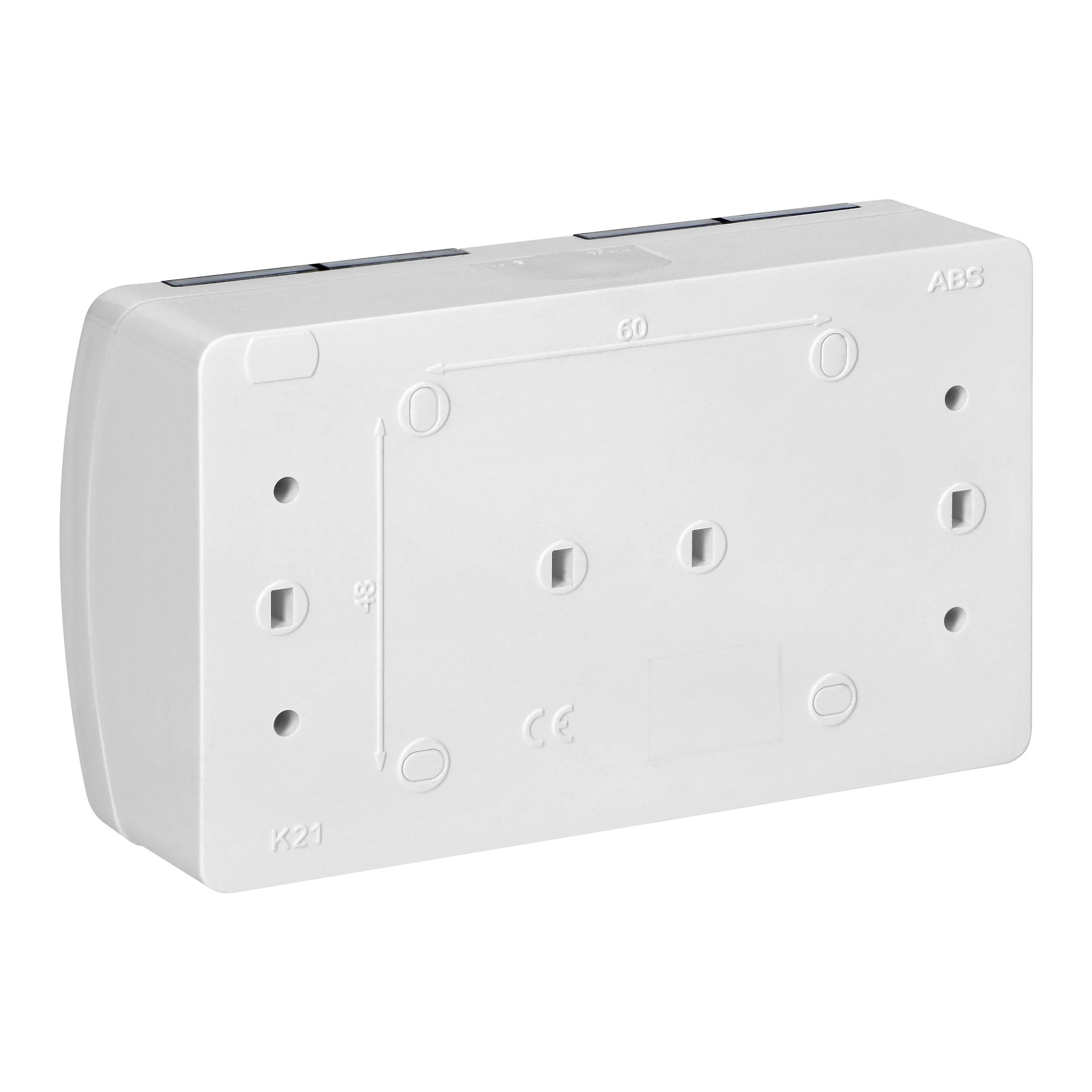 Orno Lizdas Dvigubas lizdas 2x2P+Z Schuko AQUATIC, IP44, baltai dūminis