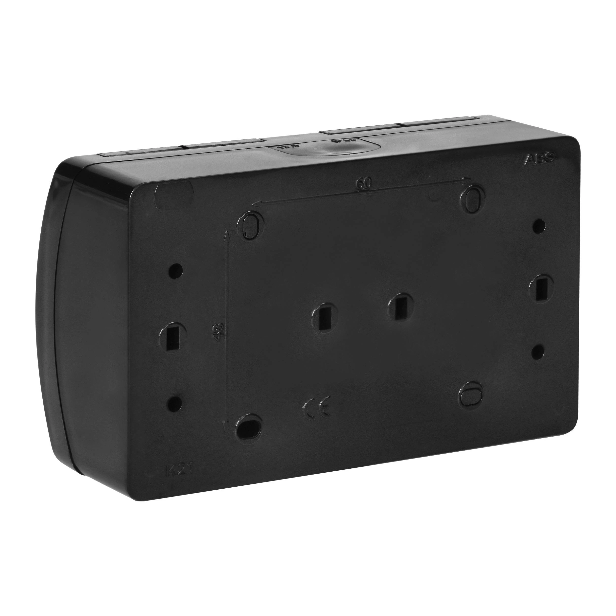 Orno Lizdas Dvigubas lizdas 2x2P+Z Schuko AQUATIC, IP44, juodas