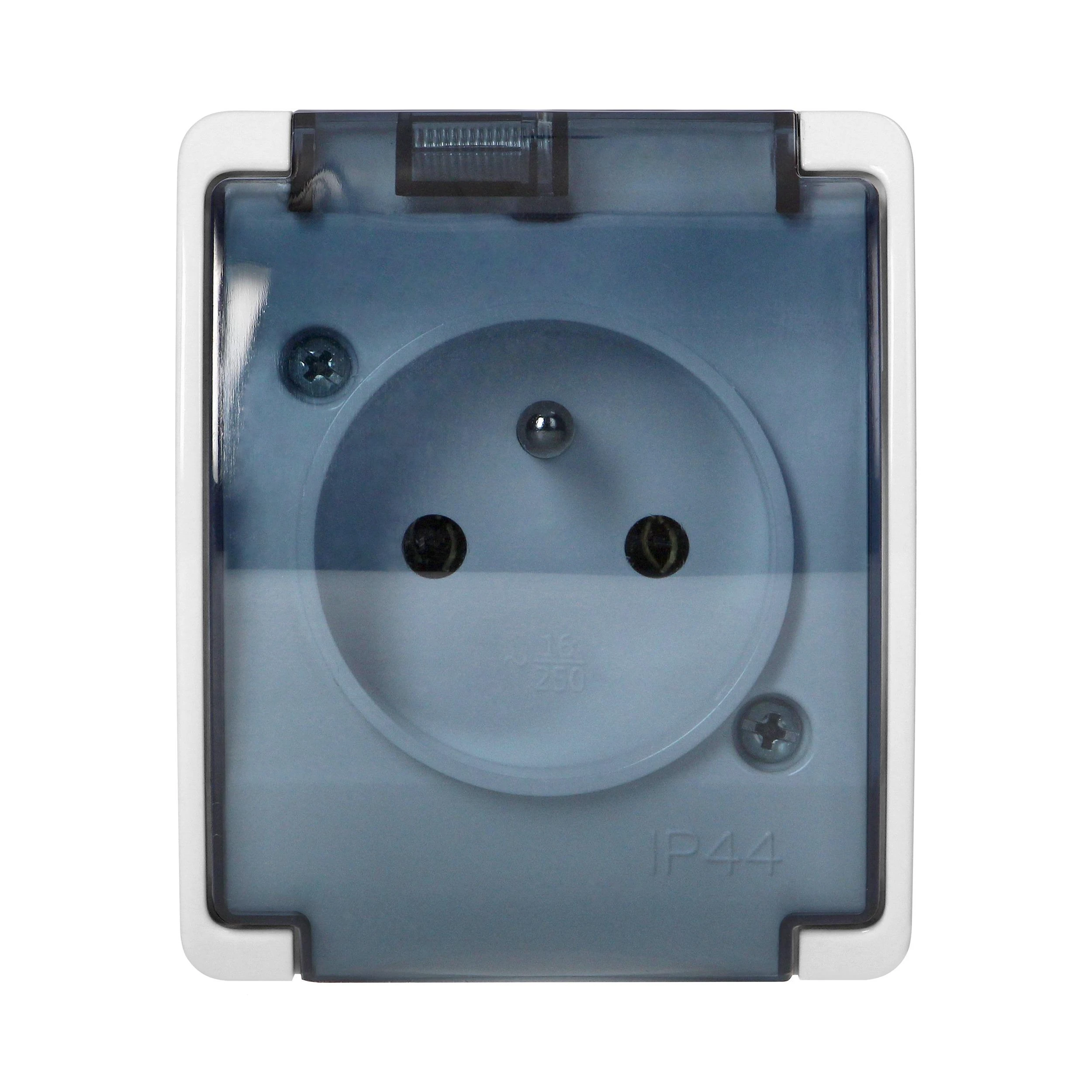 Orno Lizdas Lizdas 2P+Z AQUATIC, IP44, baltas, dūminis