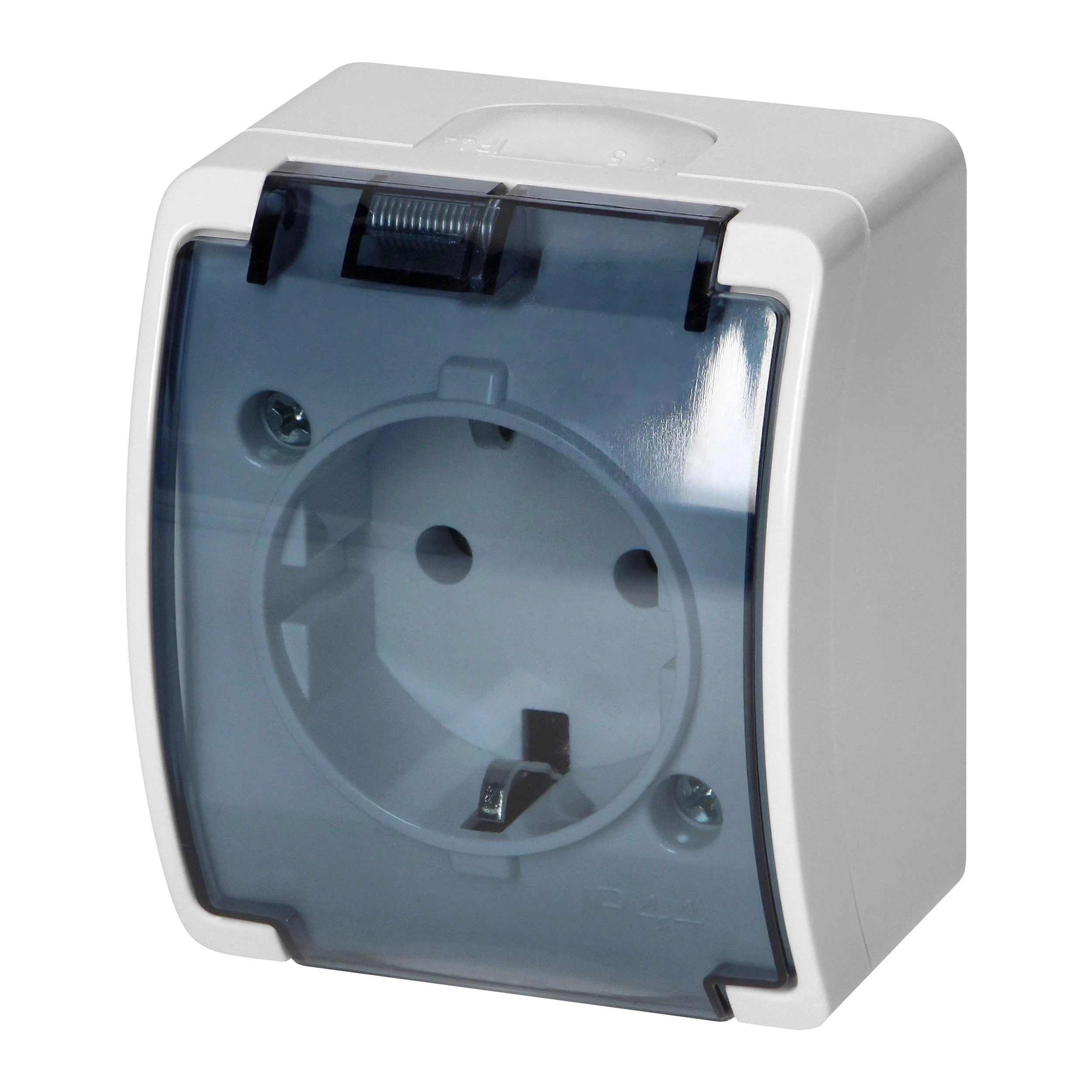 Orno Lizdas Lizdas 2P+Z Schuko AQUATIC, IP44, baltas, dūminis