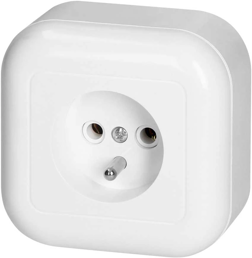 Gniazdo Lizdas Lizdas be išvado 2p+Z 16A, 250V, su ventiliatoriumi, baltas